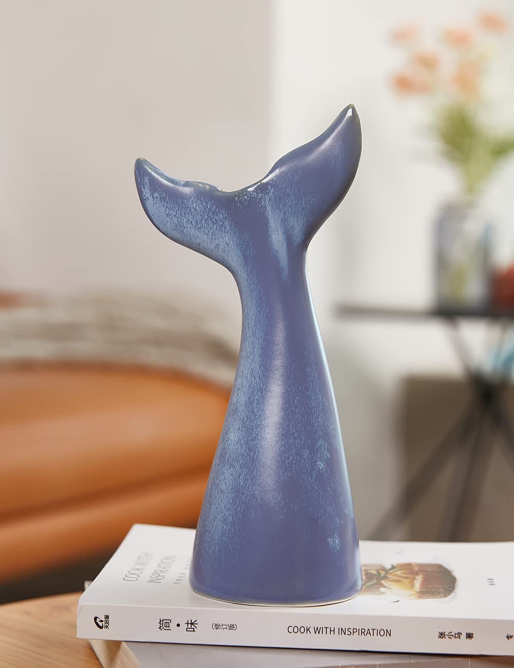 SEINHIJO Vaso di Fiori in Ceramica Decorative Statua Fiori Scultura Soprammobili Regali Moderna Statuetta Arte Casa Figurina Ornamento 28cm