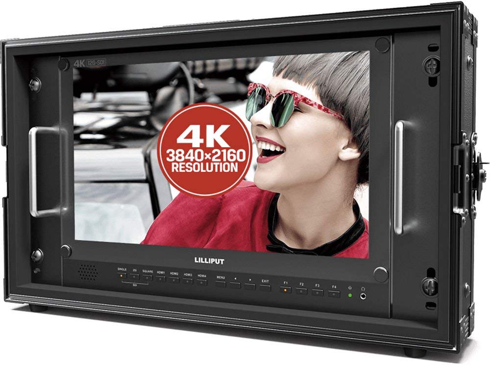 Lilliput Electronics BM150-12G-ABBP 5.6 in. 12G-SDI 4K Broadcast Director Monitor with 12G-SDI-HDMI-Tally Inputs-4K 3840 x 2160