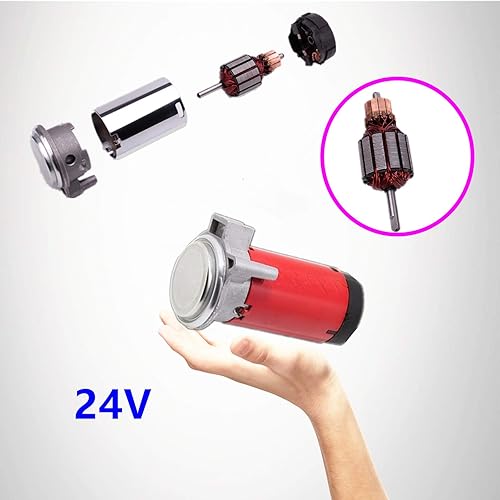 Miniatura 5 de Viping Air Horn - Bocina de automóvil de 17.717in, bocina eléctrica de zinc cromado, bocina eléctrica de 150 db con bomba de aire de compresor,