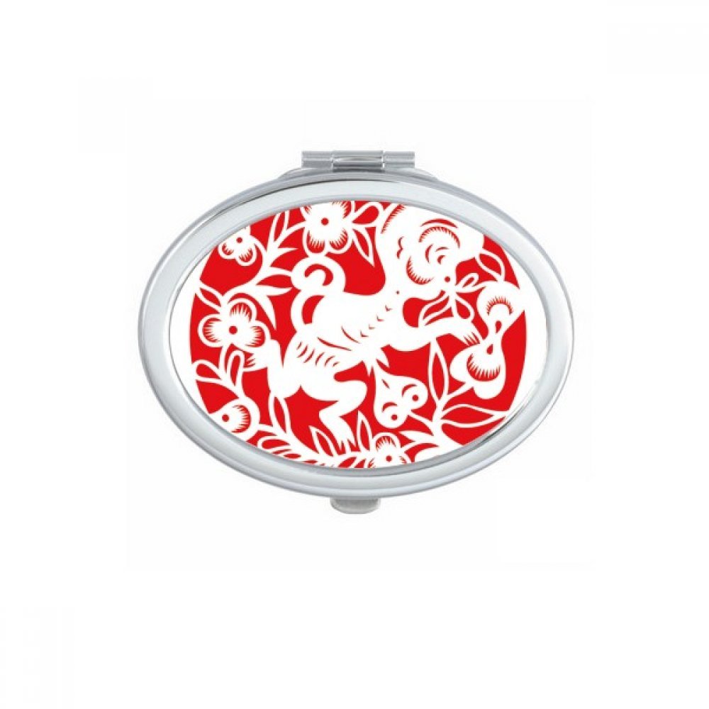 Miroir portable singe zodiaque pour retoucher son maquillage partout