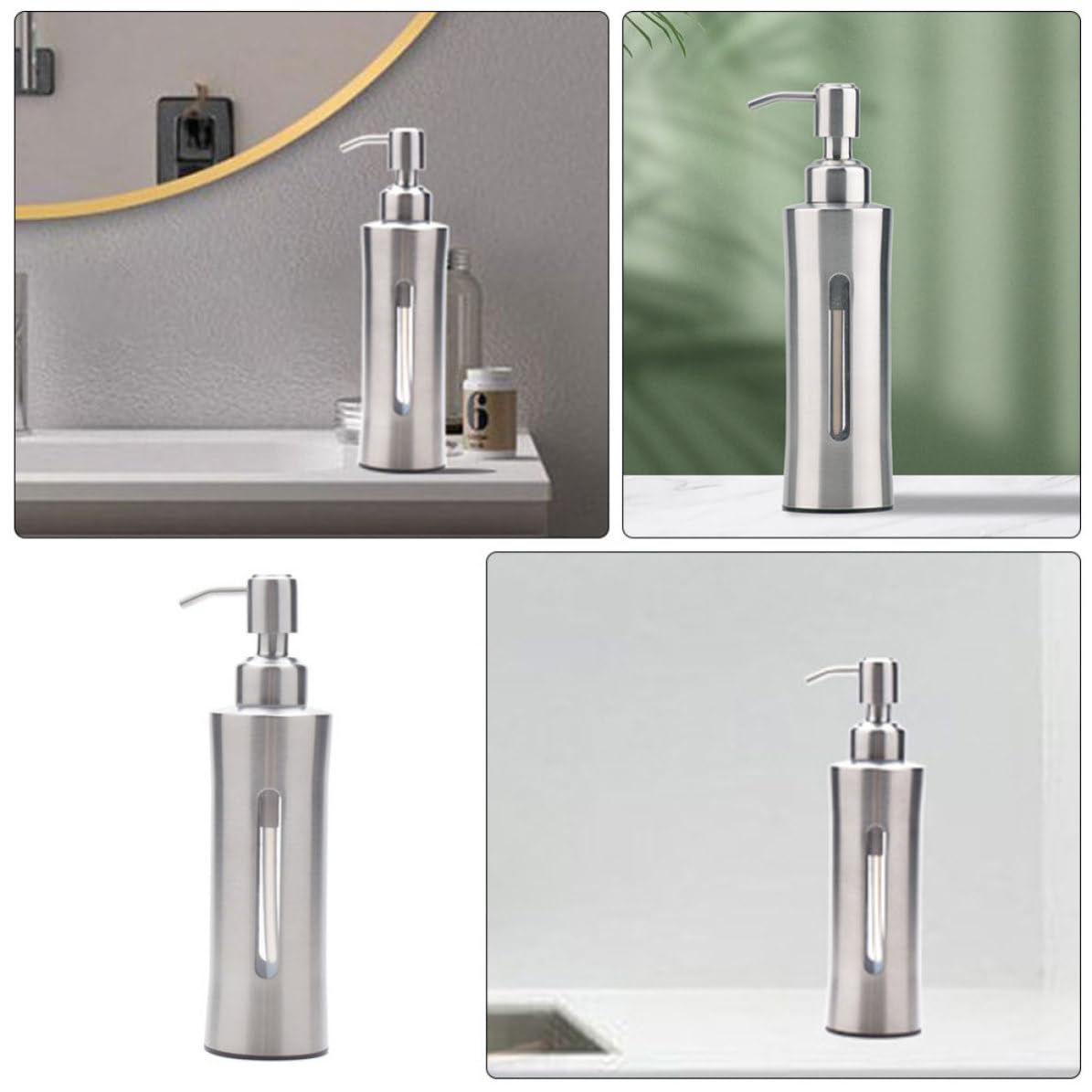 Distributore 304 in Acciaio Inox Sapone Liquido di Rotondo