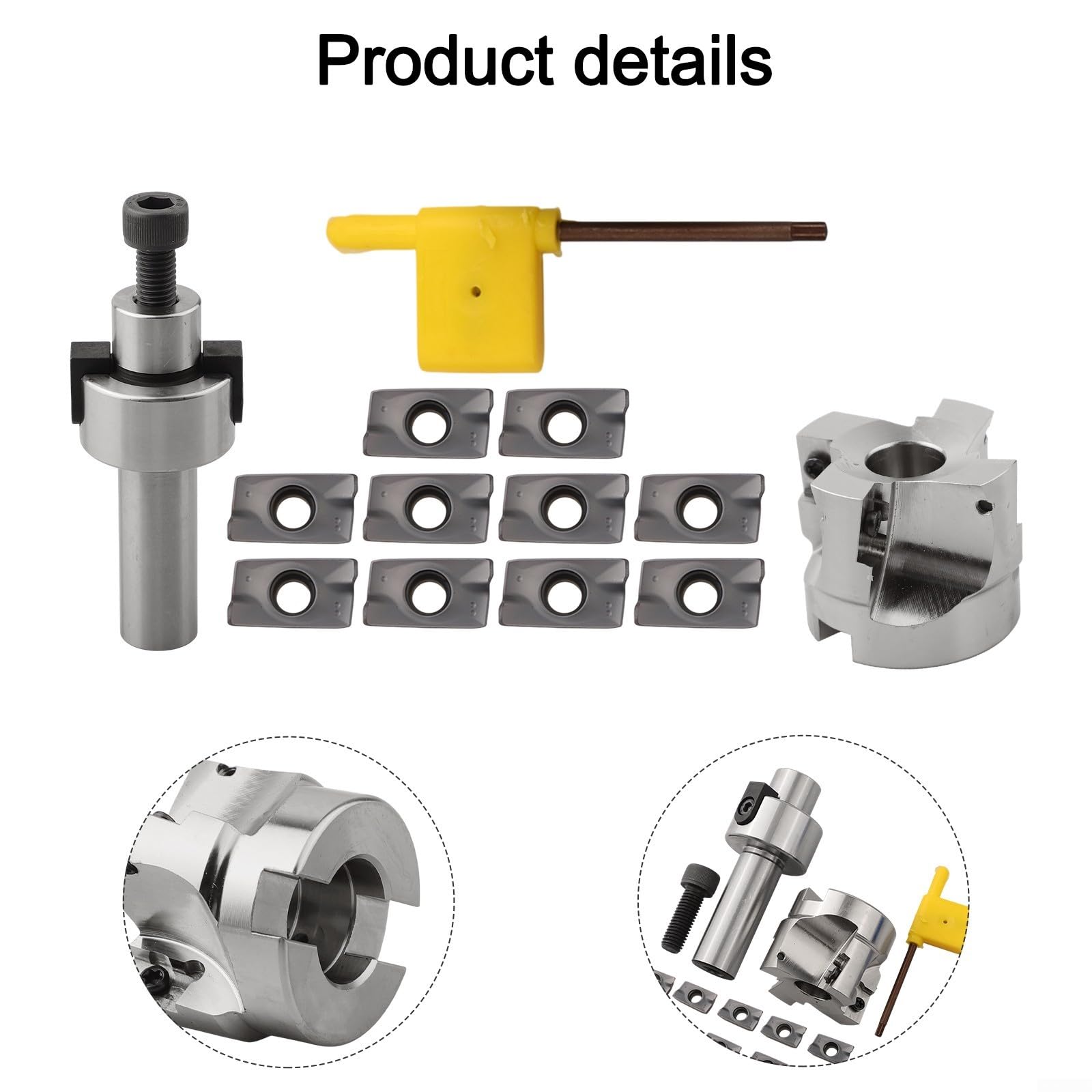 Porte-pince FMB22 BAP400R 50 mm APMT1604 support de fraise indexable inserts carbure PVD râteau positif