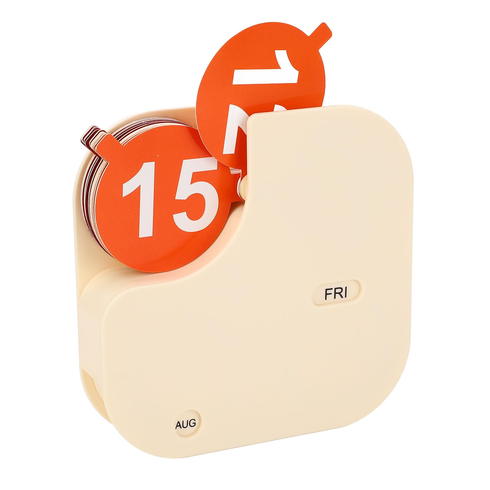 Cheese Perpetual Calendar, Stress Relief Desk Ornament, Unique Design for Home Office, Plastic Paper 17.5 x 3.7 x 17.5cm