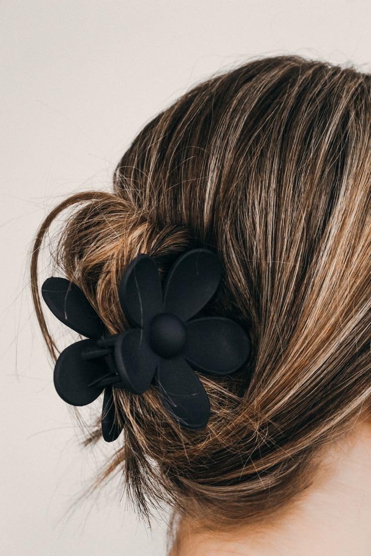 APOLLINE INDIA® 6 Pcs Korean Large Medium Small Matte Hair Claw Clips for Women Girls Thick Thin Long Hair, Tight Strong Grip Big Barrette For Women,Girls Accessories (Assorted) 1