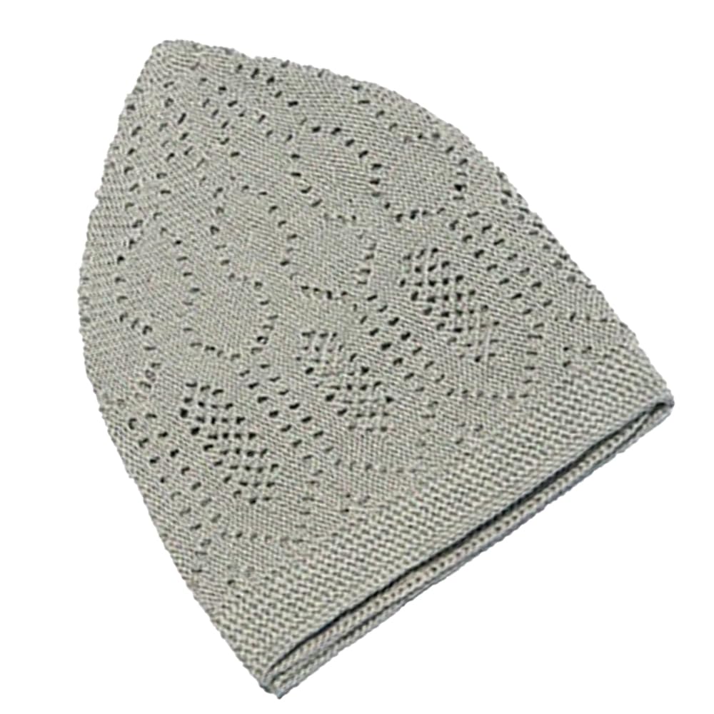 Bmlimited Men's Grey Bml Kufi Cap Islamic Muslim Mosque Prayer Topi Breathable Lightweight Head Wear Ideal Hat For Eid Ramadan Namaz Present