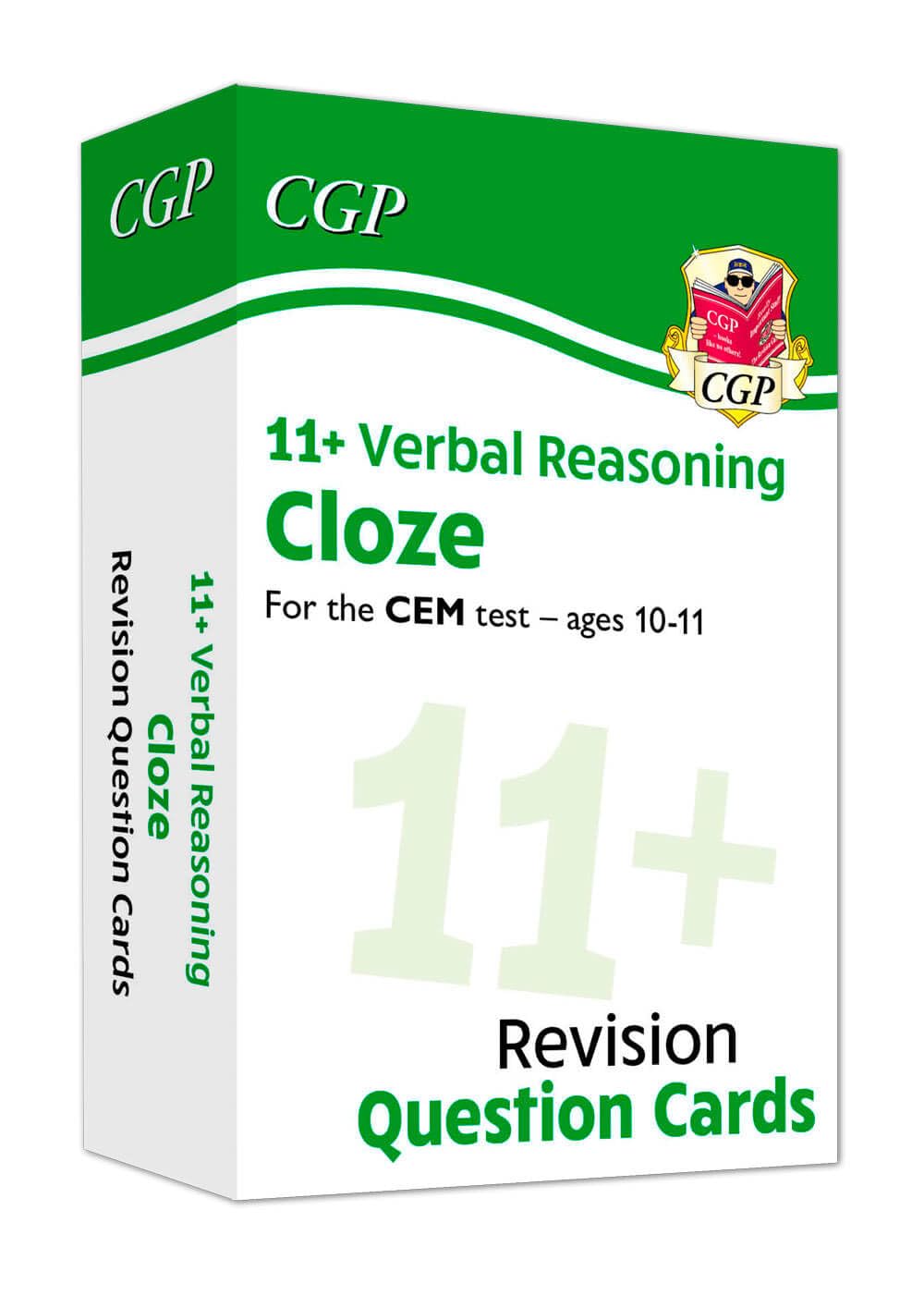 11+ CEM Revision Question Cards: Verbal Reasoning Cloze - Ages 10-11: for the 2026 tests (CGP CEM 11+ Ages 10-11)