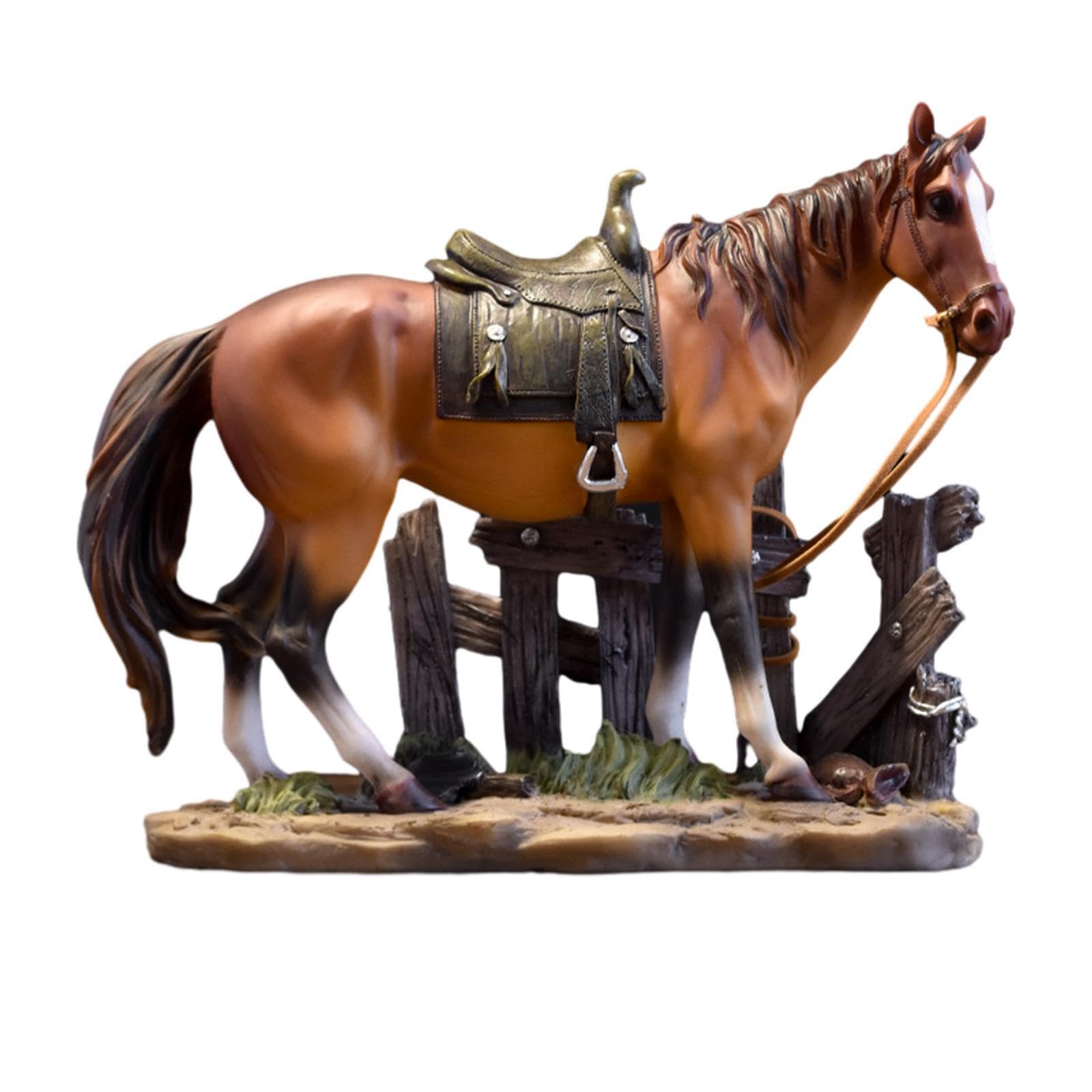 TWISAXC Vintage Horse Ornament Figurine Small Desktop Horse Figurine Sculpture Collectible Exquisite Statue Has Realistic Details And Simple And Unique