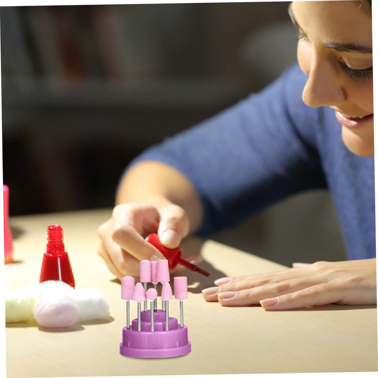 NOLITOY 4sets Drill Rack Manicure Supply Portable Nail Drill Stand for Nail Art School Diy Use 2pcs*4