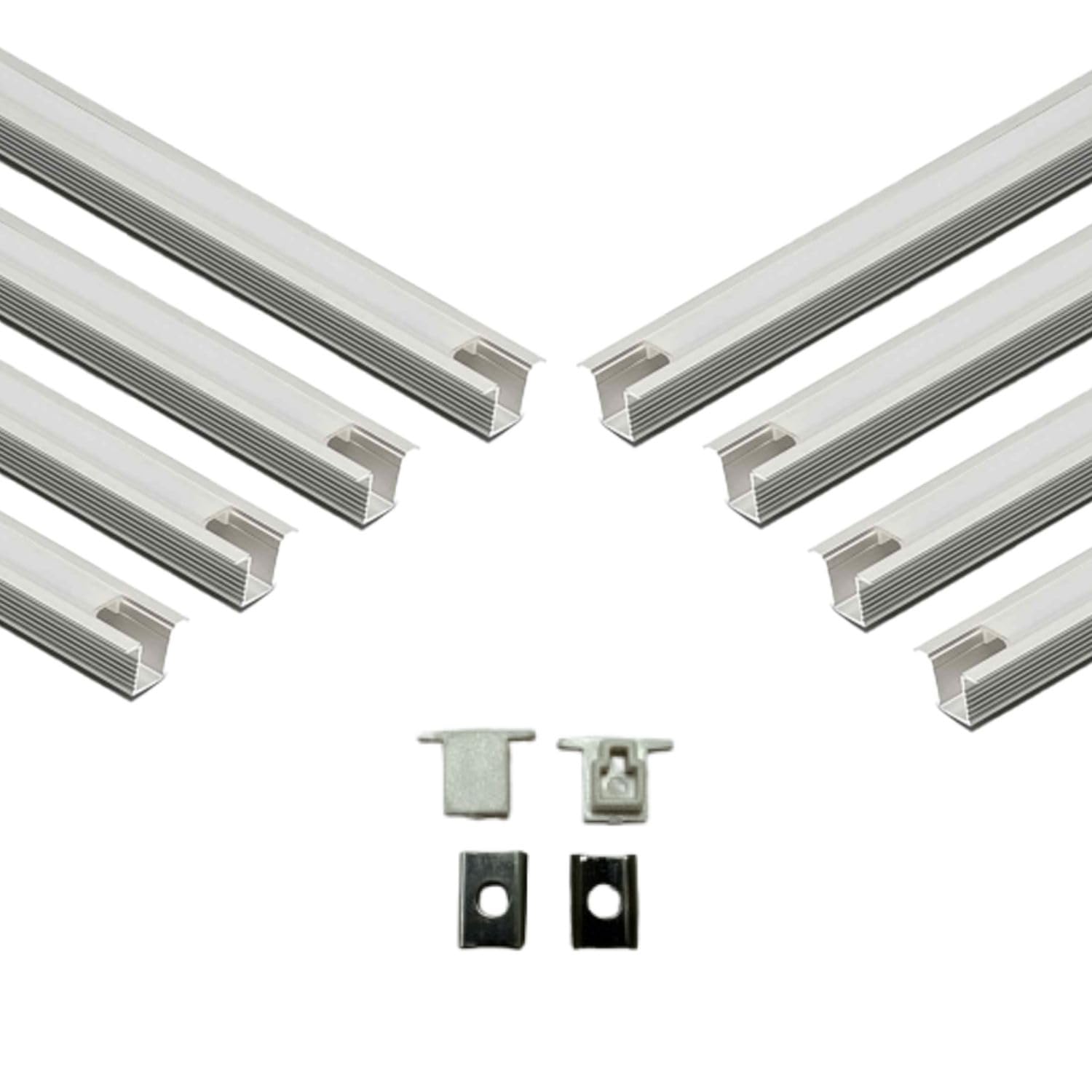 Abaj EG-PL-CON-S-07X09MM LED Profile Channels, Pack of 8 - Image 1
