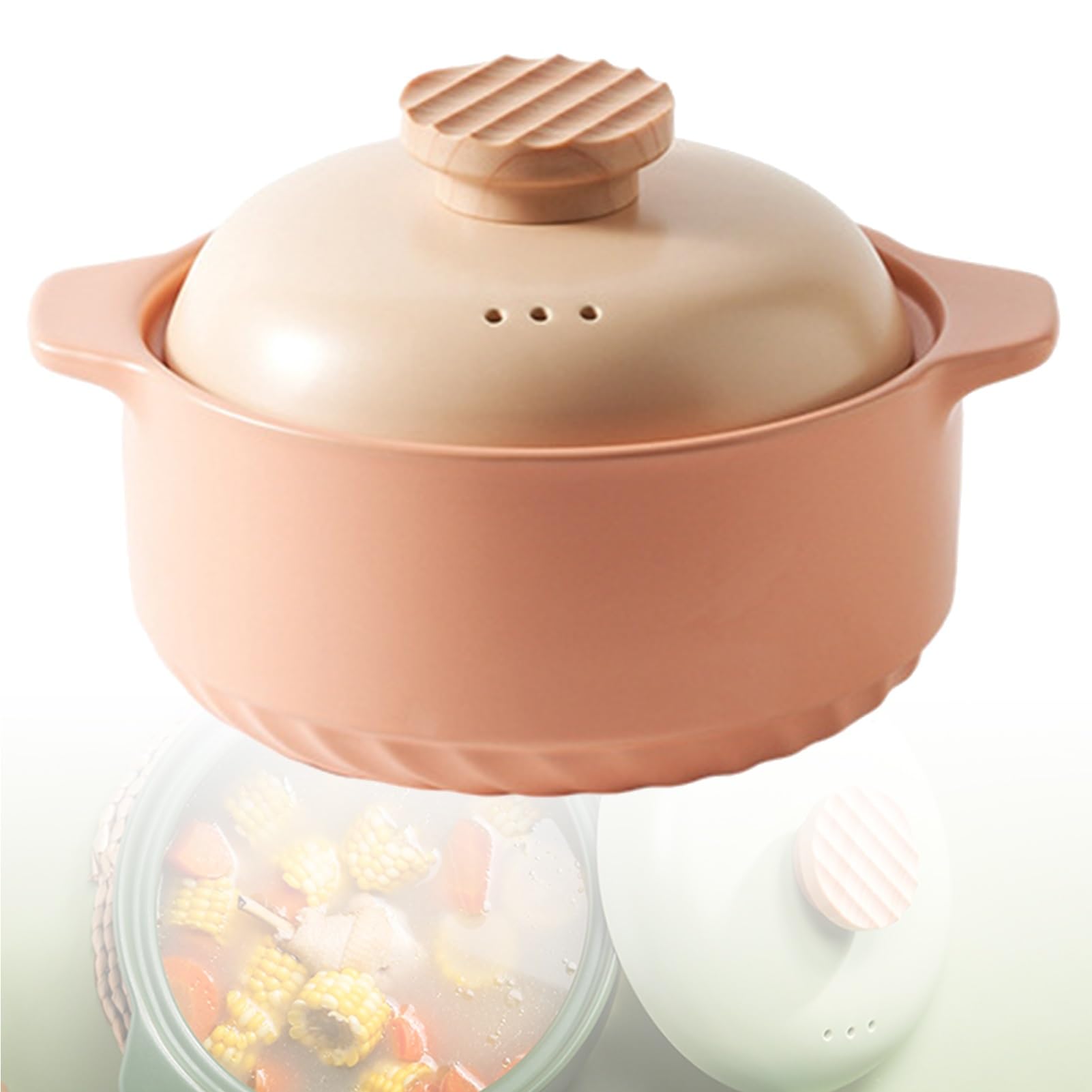 Cocotte en faïence de spodumène durable pour un braisage traditionnel