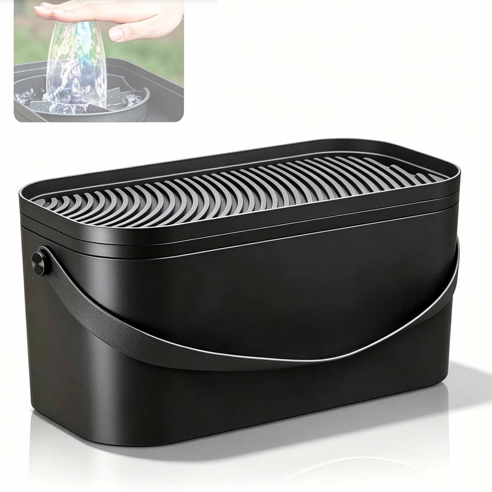 Lavabicchieri Elettrico da Tavolo, con Serbatoio dell'Acqua da 2,6 Litri, Ugello Ad Alta Pressione, Adatto per Tazze E Bottiglie con Diametro da 3 A 15 Cm