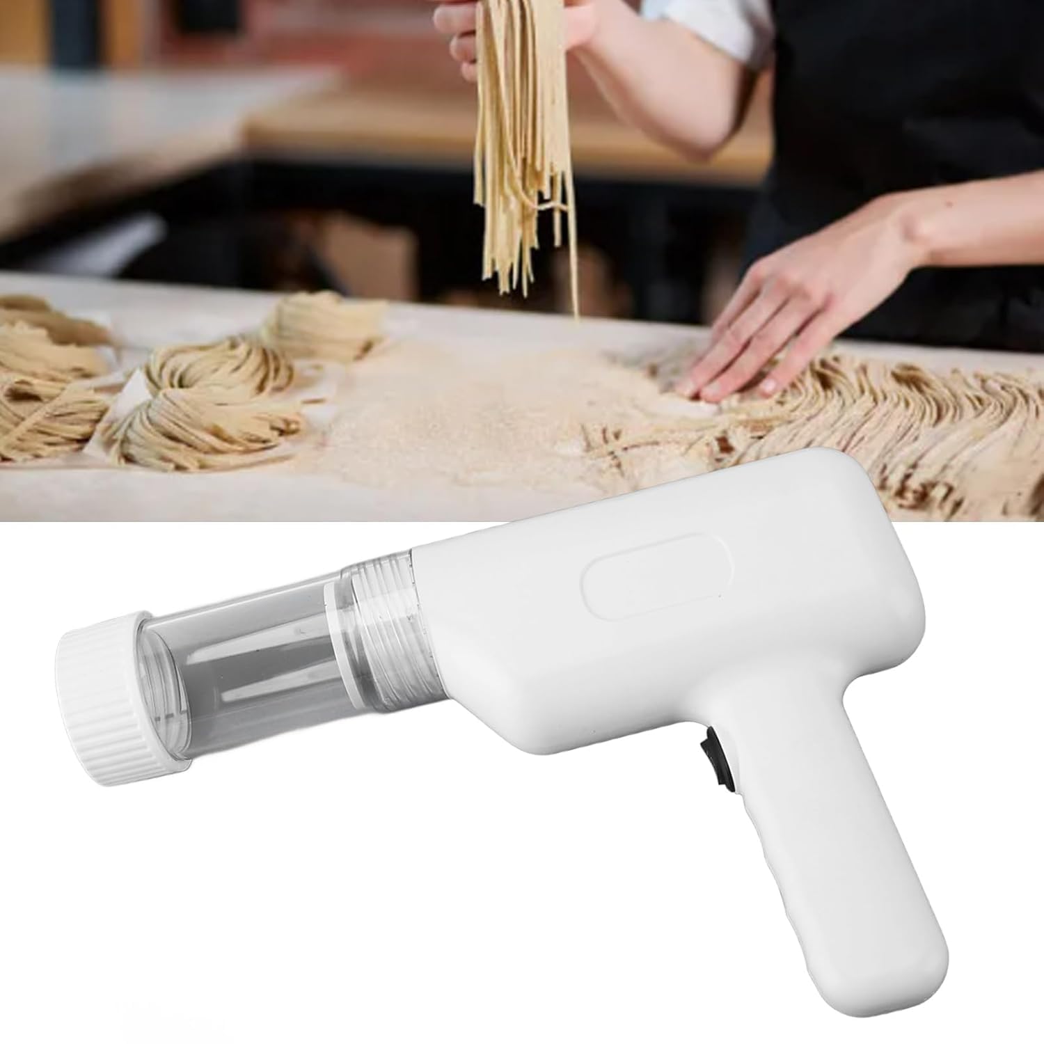 6 in 1 Electric Pasta Maker Machine USB Rechargeable Cordless Noodle Maker with Moulds & Cutter | Portable Automatic Spaghetti Pasta Press for Homemade Fresh Noodles & Pasta-image-25