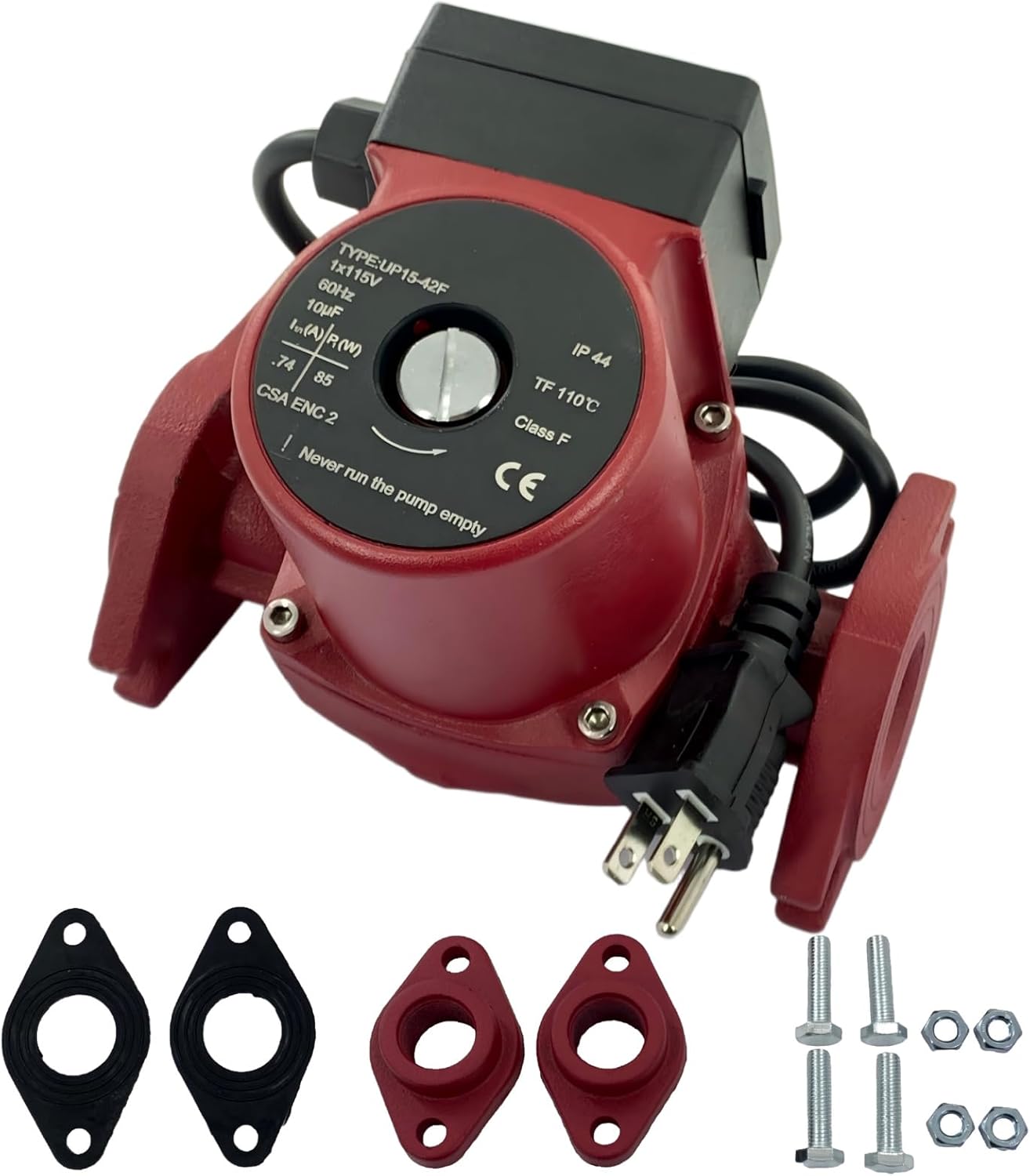 NBF-22 Hot Water Circulator Pump, 1/25 HP 115V 60Hz, Compatible with Bell & Gossett 103252LF Lead-Free Bronze Recirculating Pump, for Potable Water/Nbf and SSF