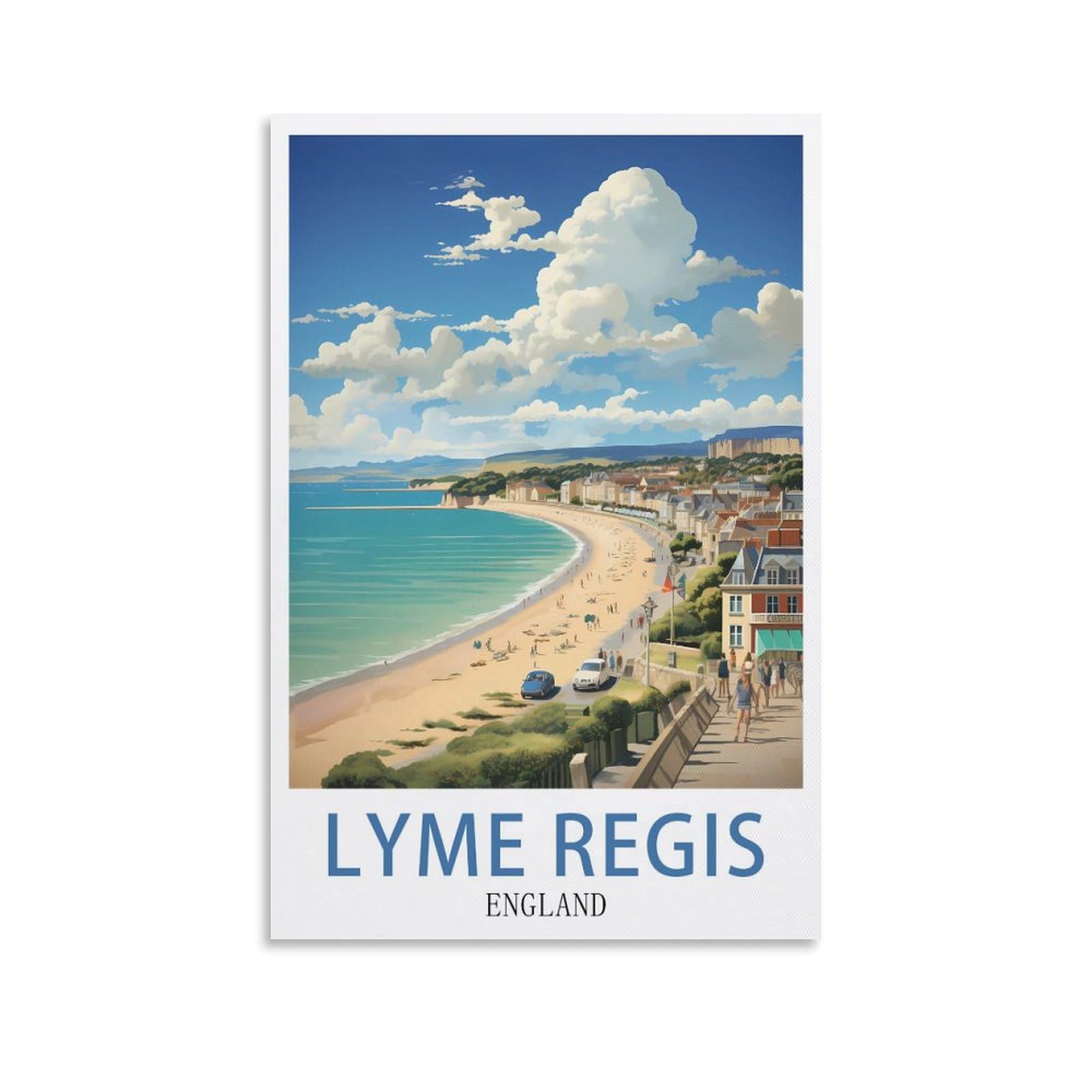 Ekmcl T401 Vintage Metal Tin Wall Sign Lyme Regis England Art Plaque Poster Wall Decor For Home Tool Room Bar Club Restaurant Cafe 20X30cm