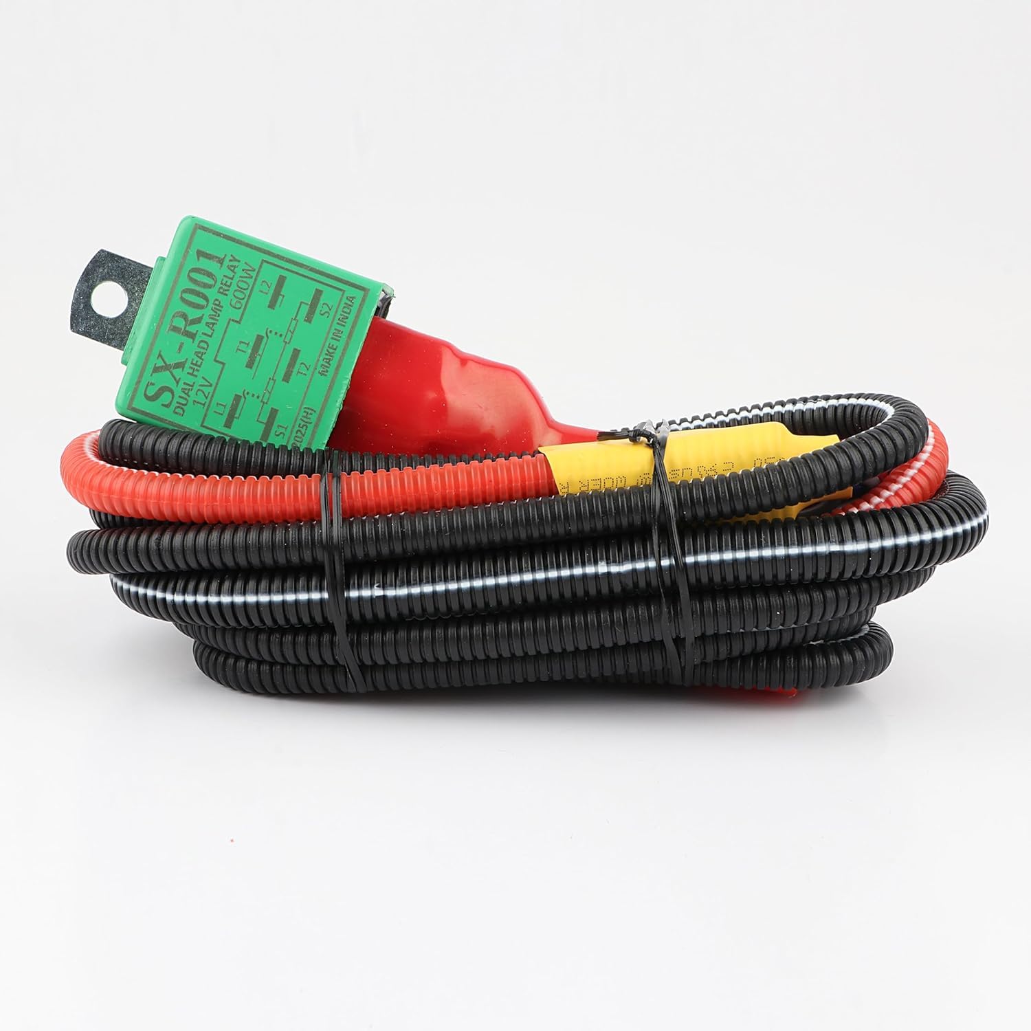H4 Heavy-Duty Headlight Wiring Harness with Dual Relay (80A Total) | Compatible with 100/90W & 130/100W Halogen Bulbs | Universal 12V Headlamp Wiring Kit for Cars-image-2