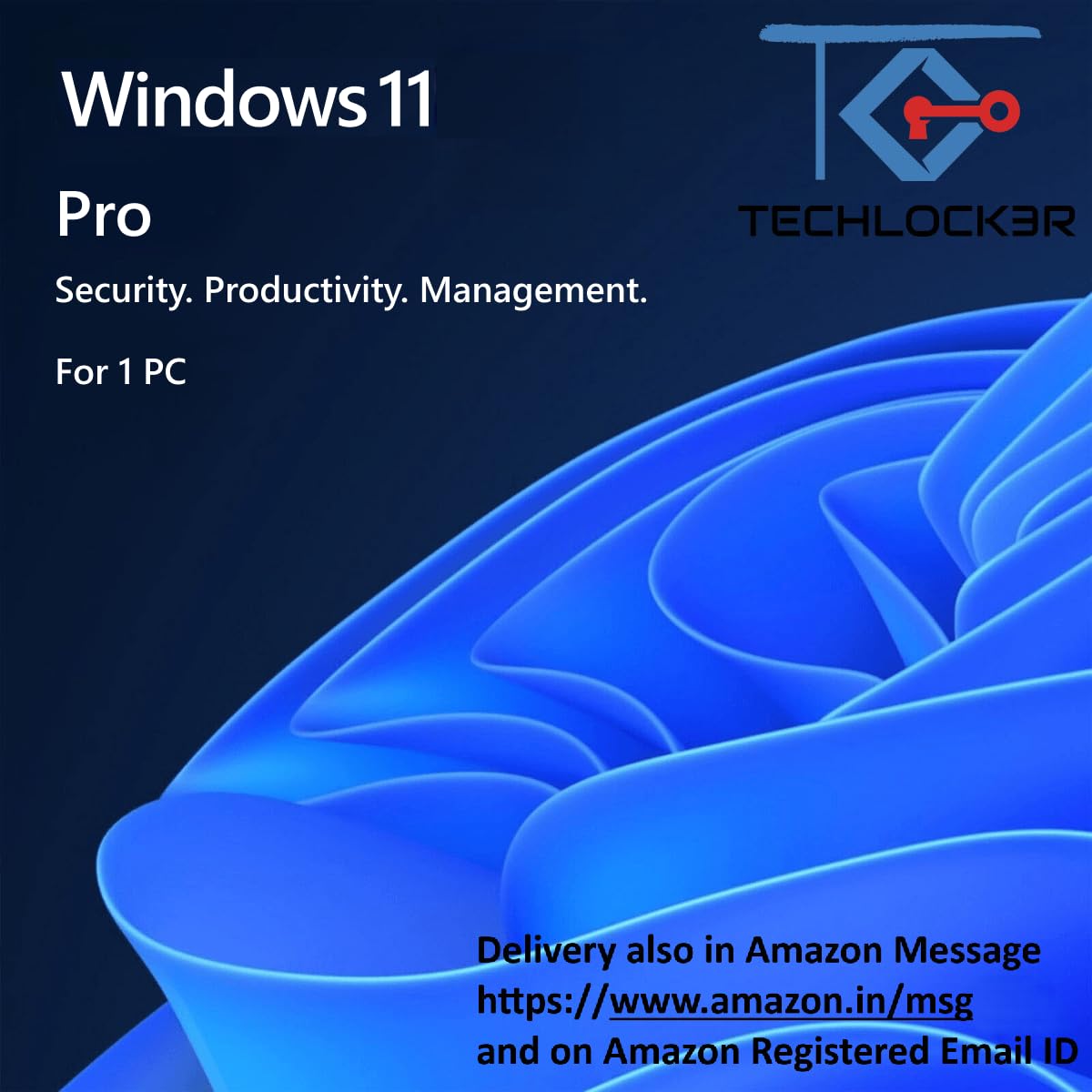 TECHLOCKER Win 11 Pro Online Retail License Key Email Bind (1 Users/PC, Lifetime Validity) 32/64 Bit | Unlimited Updates & Reinstallations | Quick Email Delivery |