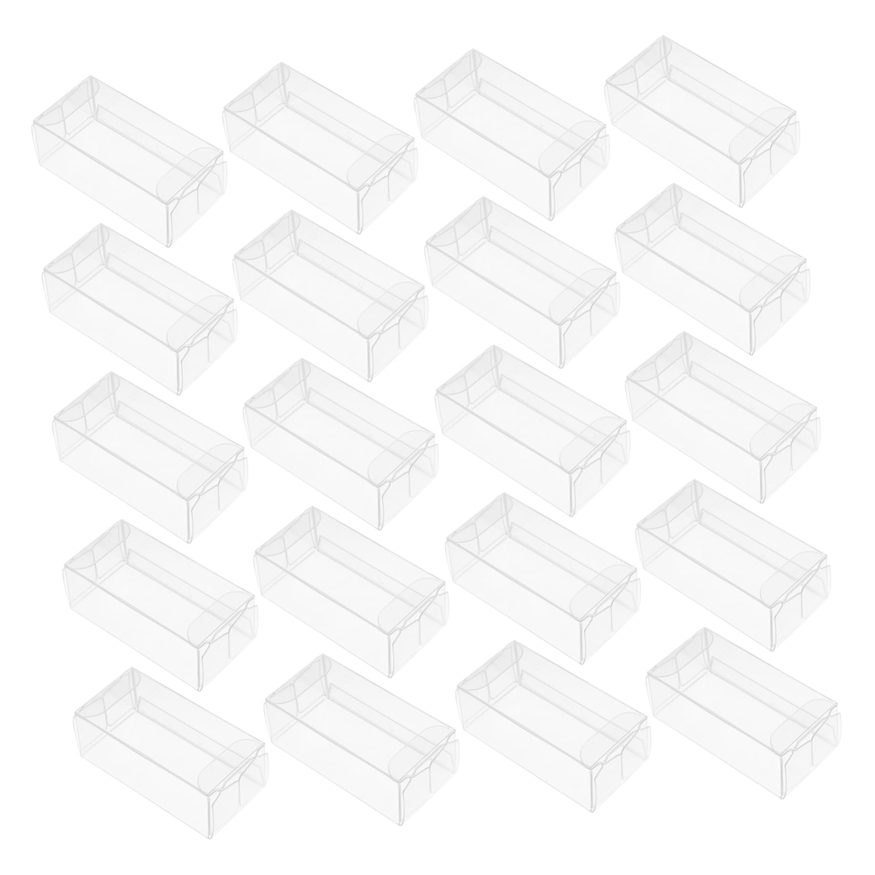 SHOWERORO Children's Toy Storage Boxes 120pcs PVC Display Boxes Lids Toy Bin Storage for Boys and Girls Organizer