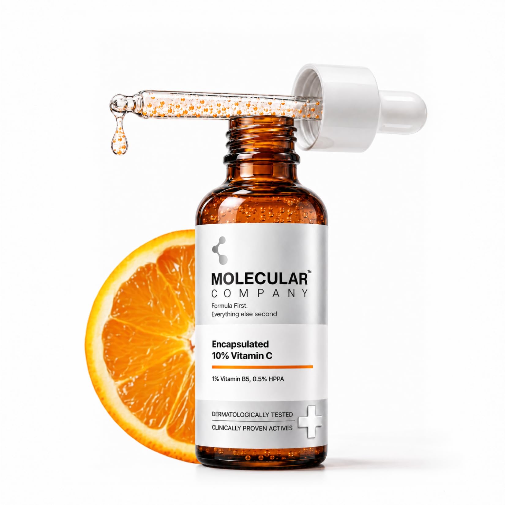Molecular Company 10% ENCAPSULATED Vitamin C Face Serum 30ml | More Absorption, Lesser Irritation | 1% Vitamin B5 & 0.5% HPPA for Glowing Skin, Brightens Dark Spots & Uneven Skin Tone, All Skin Type-image-9