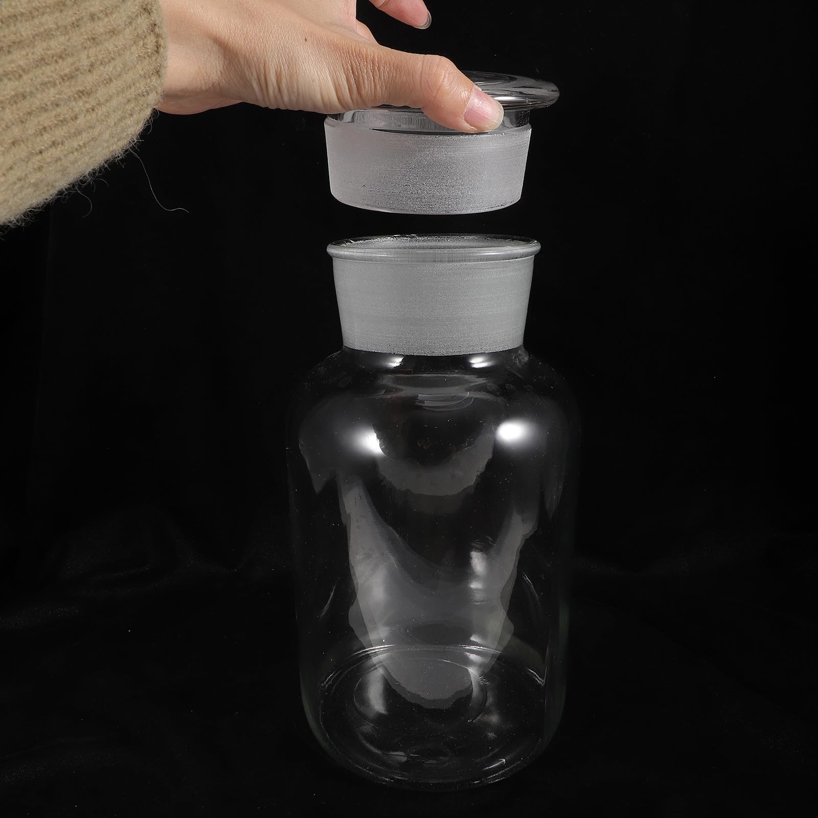 VALICLUD Keksdose aus Glas 25L – Luftdichter Vorratsbehälter für Getreide und Trockenfrüchte Großes Glas mit Deckel für Küche und Vorratskammer