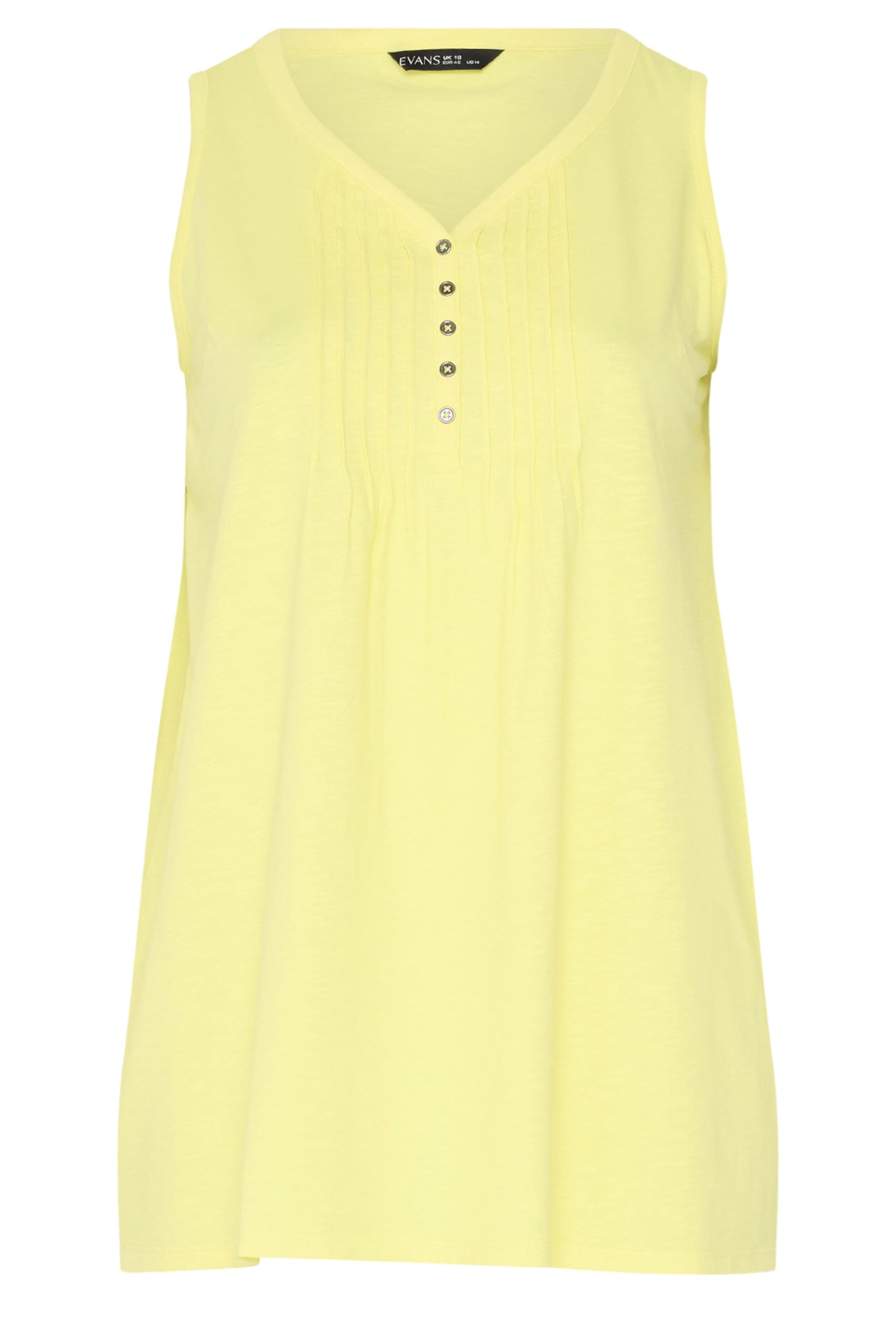 EVANS Curve Sleeveless Henley Top - Women's - Plus Size Curve