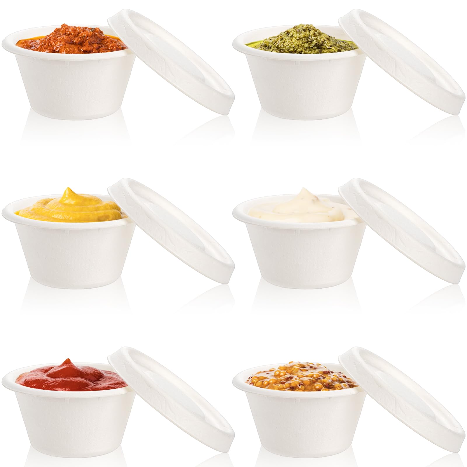 Snapklik.com : Yesland 400 Pcs 2 Oz Natural Bagasse Fiber Cups