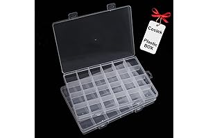 2 Pack 24 Grids Clear Plastic Organizer Box