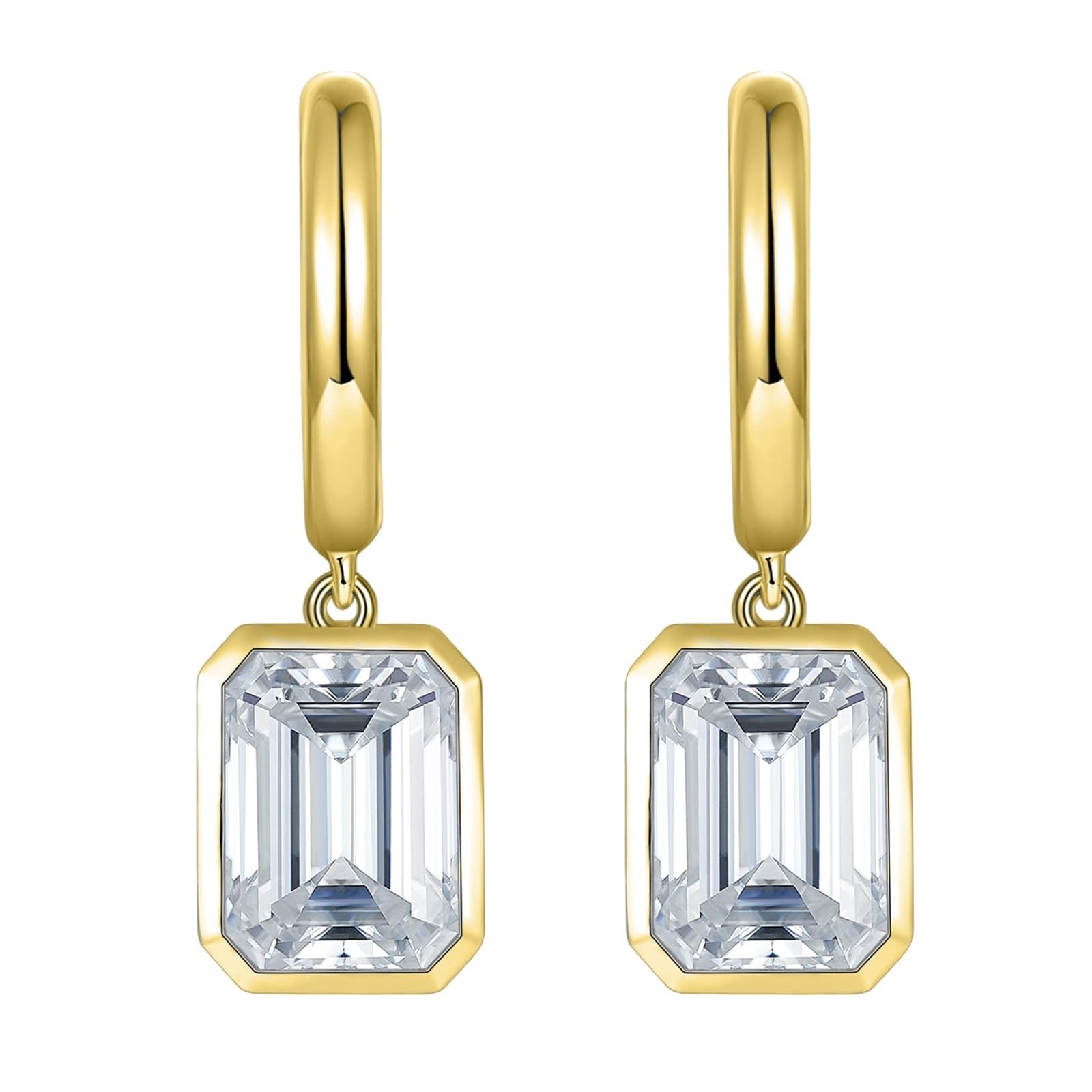 AMDXD Ohrringe Silber 925 Nickelfrei, Klassiker Ohrhänger 925 Sterling Silber mit Moissanit 2ct, Hängende Ohrringe Silber 925 Damen