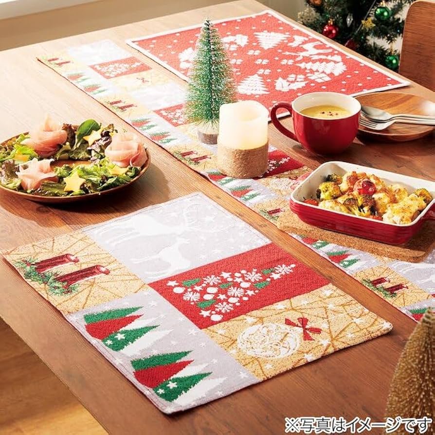 Amazon｜ニトリ(NITORI) ランチョンマット ウォームクリスマス n2LT