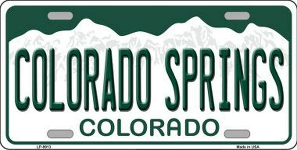 Biopracess New License Plate colorado springs colorado state background novelty License Plate Sign 15x30 CM