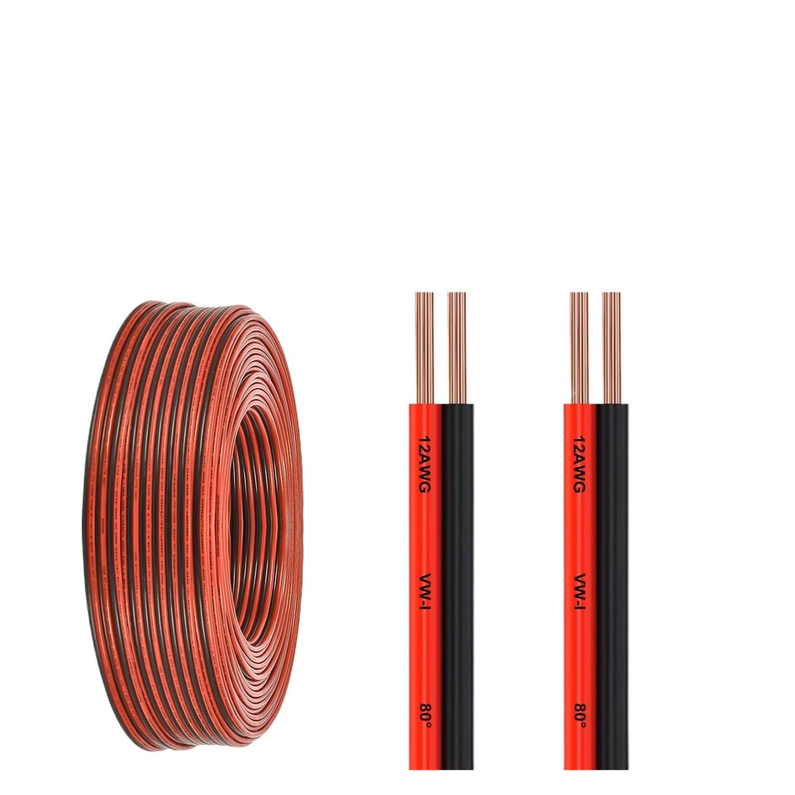 Kabel solarny PV, przewód panelowy, UL2468, miedziany, przewód elektryczny, 12AWG, samochodowy, 2-pinowy, czerwony, czarny, płaski kabel do panelu słonecznego, falownika, lutowania baterii (10