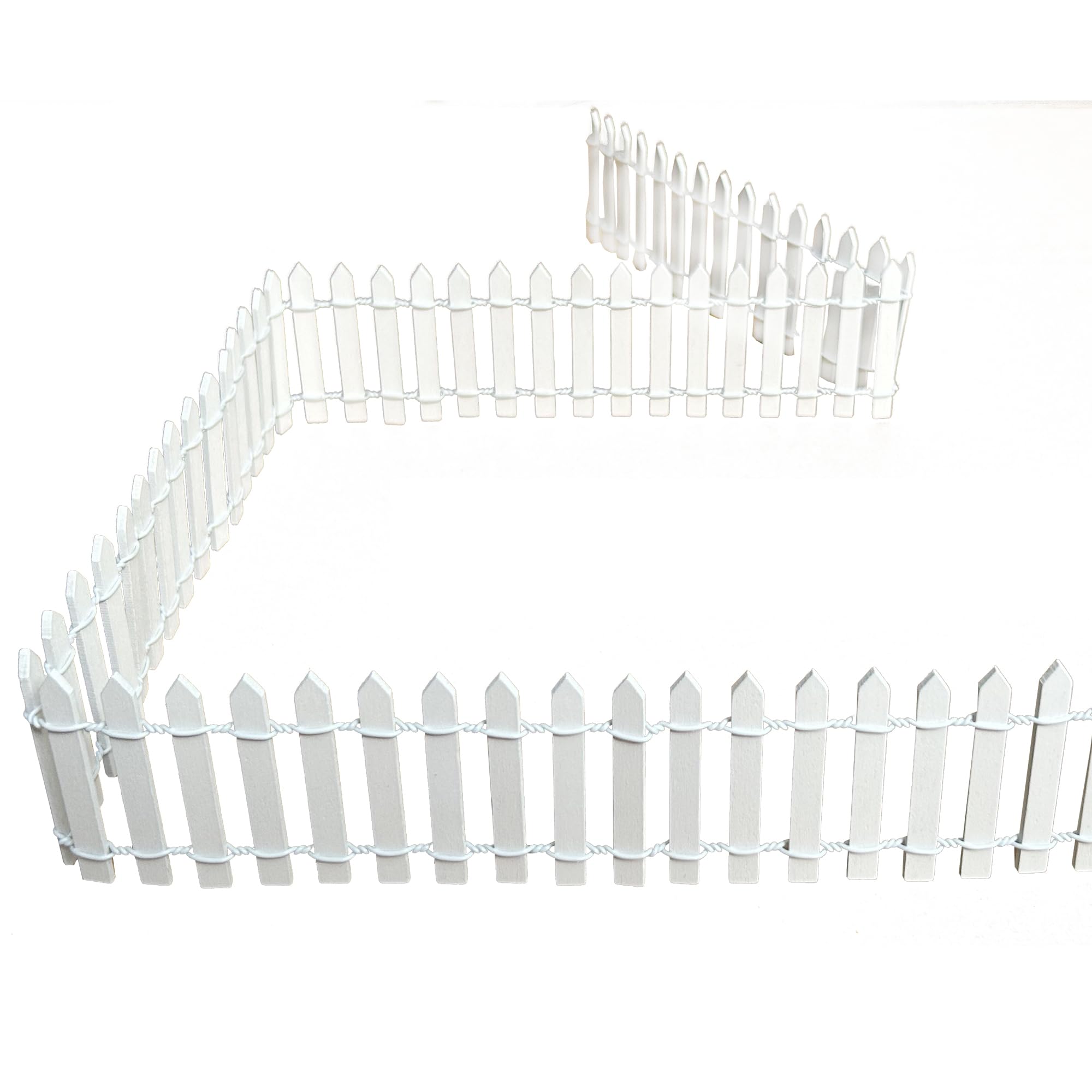 Fairy Garden Miniature Fence Accessories: Decorative White Wooden Picket Fence for Indoor & Outdoor Christmas Village - for Kids Ages 4 to 8 - Festive Decor for Christmas and Halloween (White)-image-19