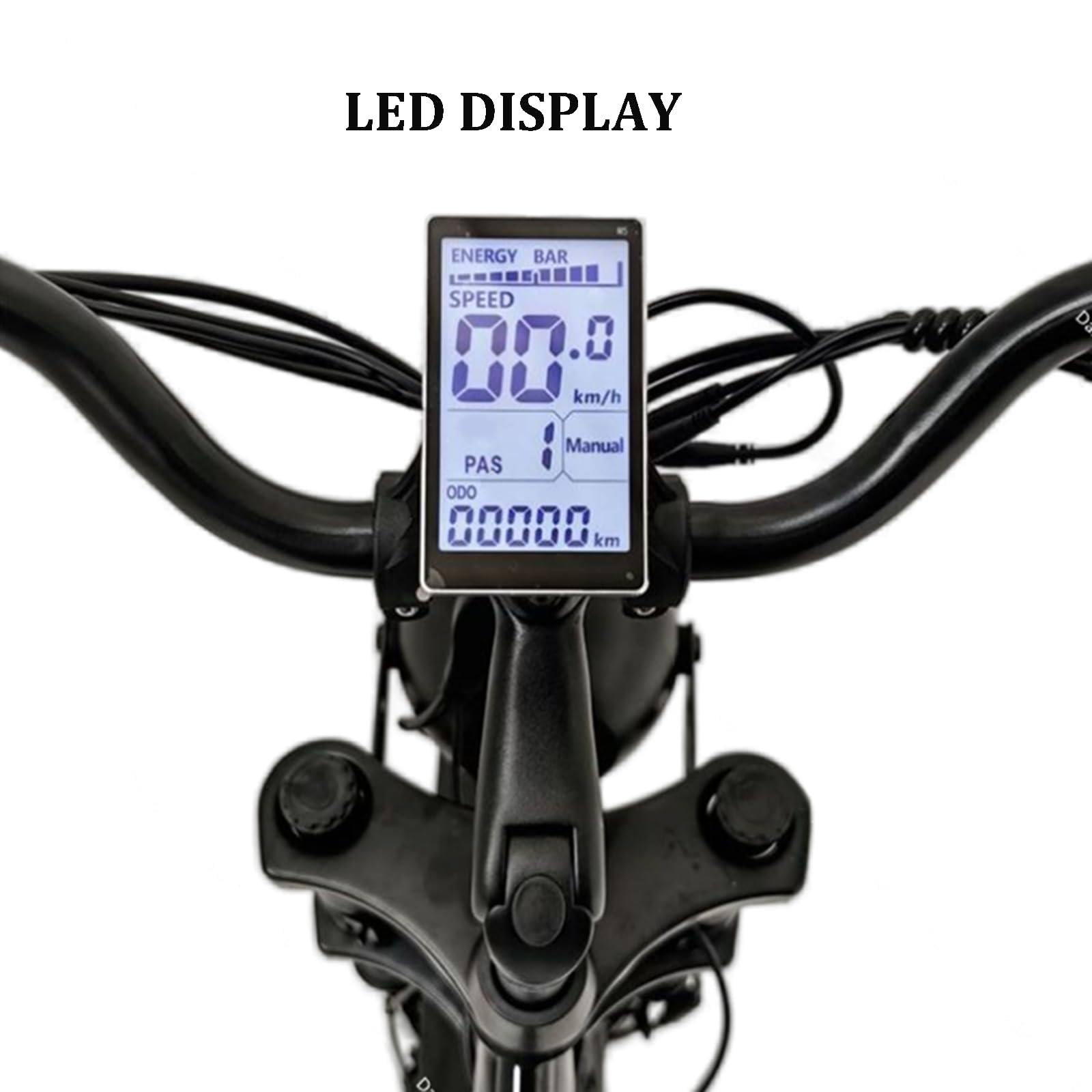 Triciclo eléctrico de Carga para Adultos, batería de 48 V y 18 Ah, para Uso Urbano y de montaña.