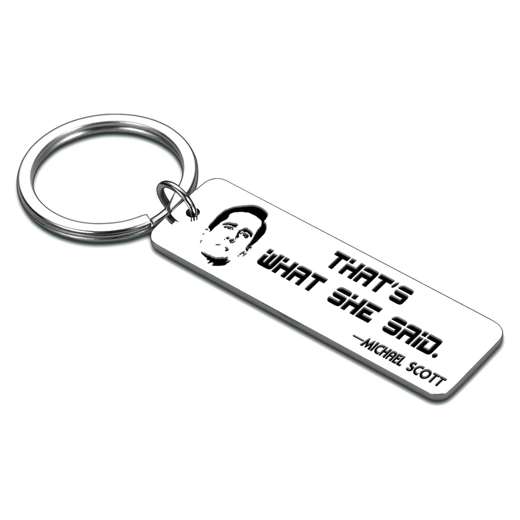 The Office Merchandise Quote Keychain, The Office Funny Gifts for Adults Thanksgiving Day Birthday Gifts