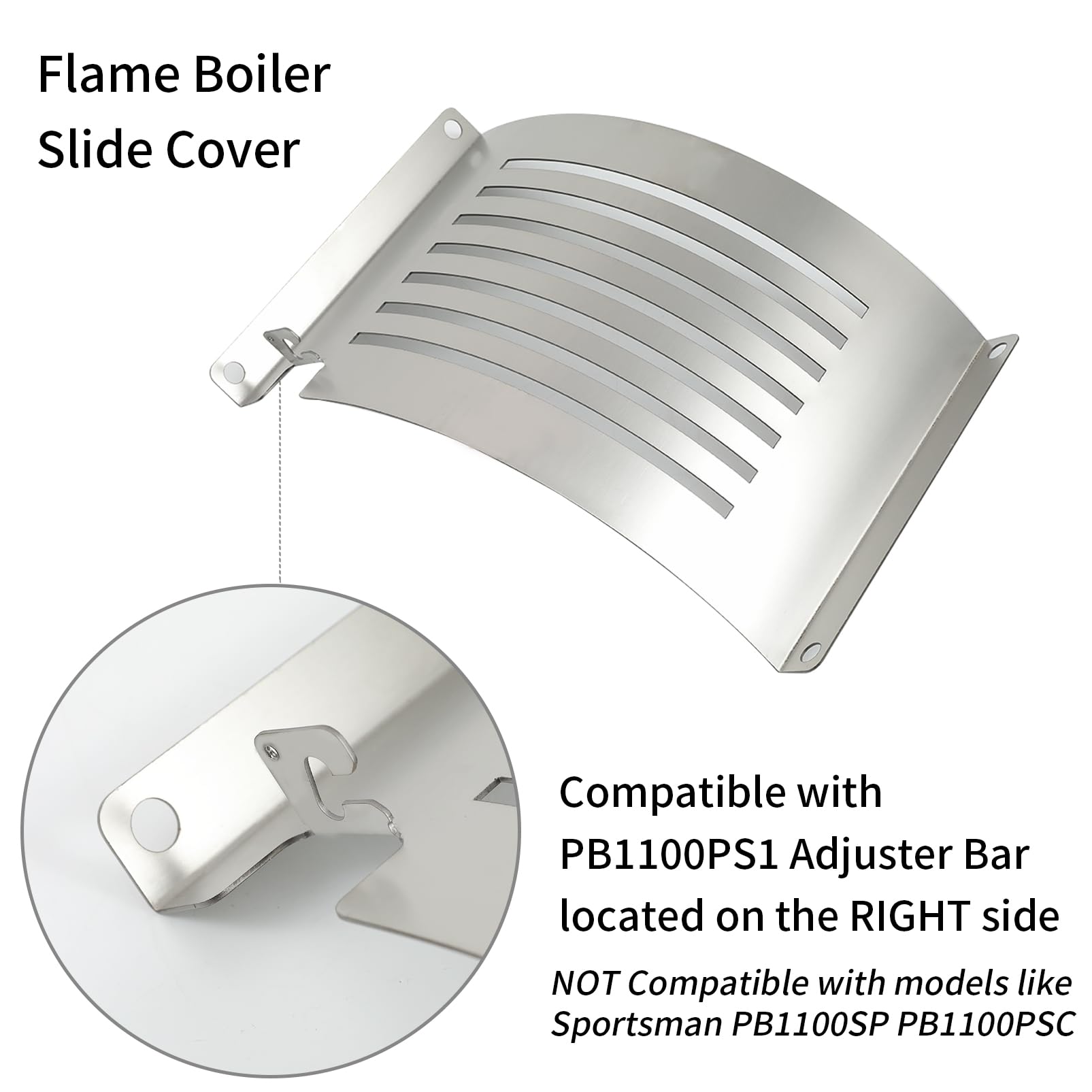 Beurbcikue Flame Broiler Kit for Pit Boss Pro Series 1100 PB1100PS1 Flame Broiler Slide Cover and Bottom Replacement Parts for Pit Boss 1100 PB1100PS1-W007 Somker Accessories