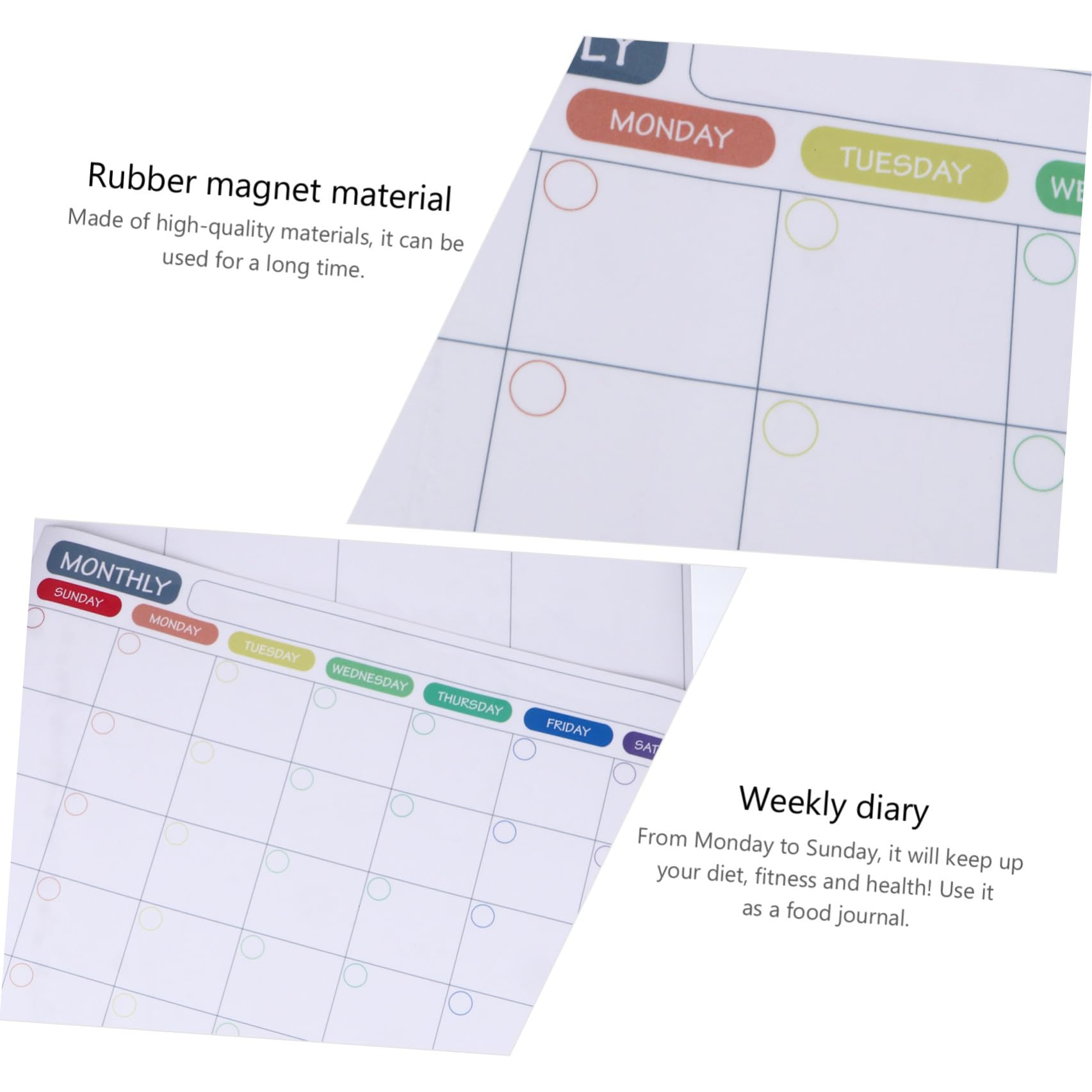 Operitacx 12piezas Calendario Magnético para Nevera Unidades Pizarra Notas Semanales Planificador Semanal Magnetico Calendario Borrable Uso Diario Cocina