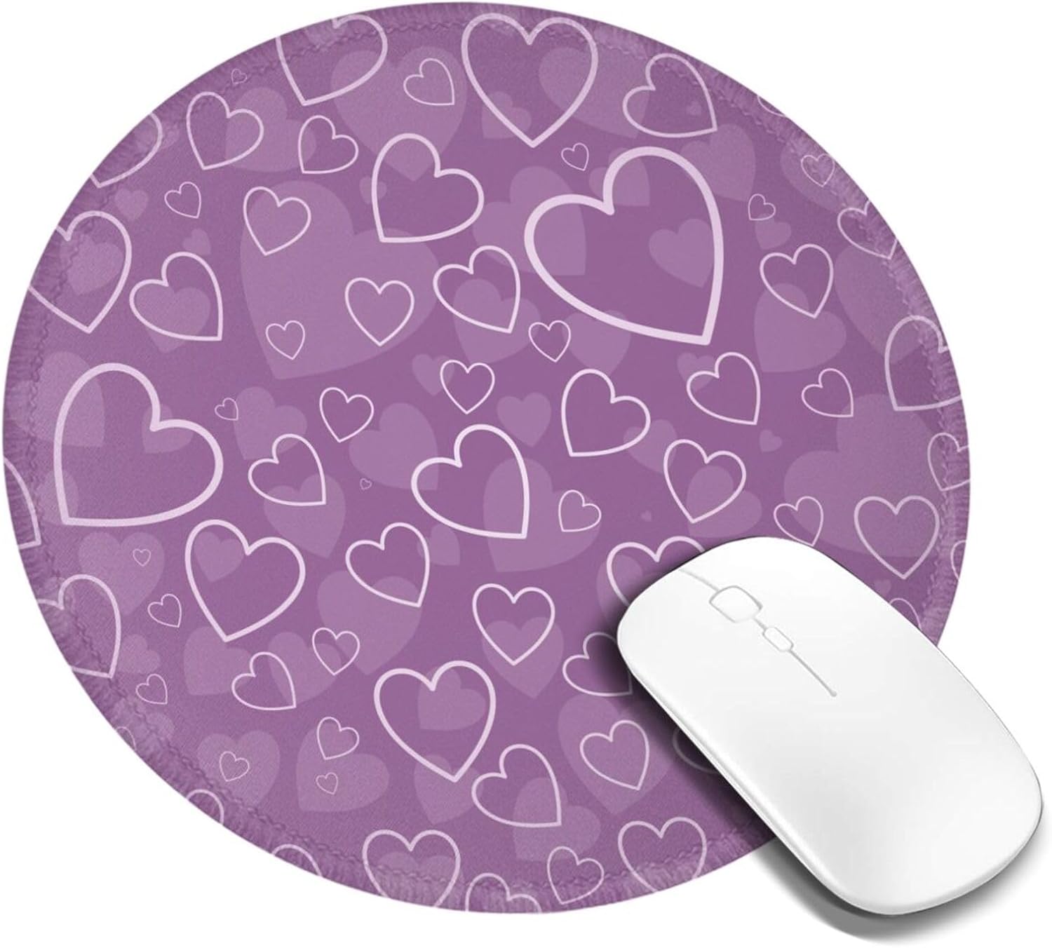 Mouse Pad Hearts Pink Mouse Pads for Desk with NonSlip Rubber Base Office Computer