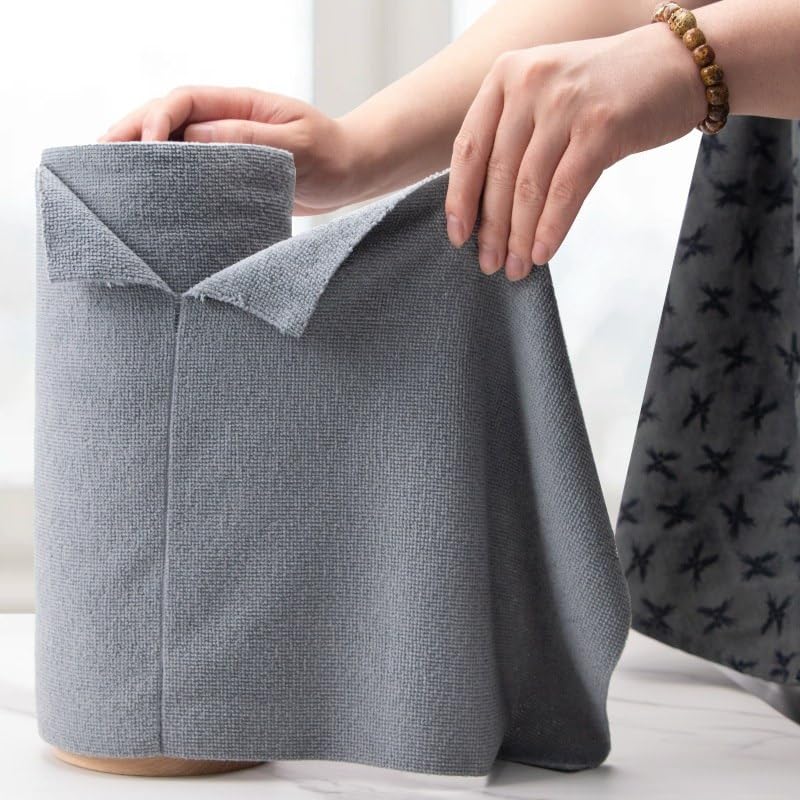 Image of Microfiber Cleaning Cloth Roll 25x25CM - Reusable Tear-Away Towels Washable Super Absorbent Lint Free Cleaning Rags for Kitchen, Car, Garage and Home (Multicolor 1 Roll, 50 Pack)