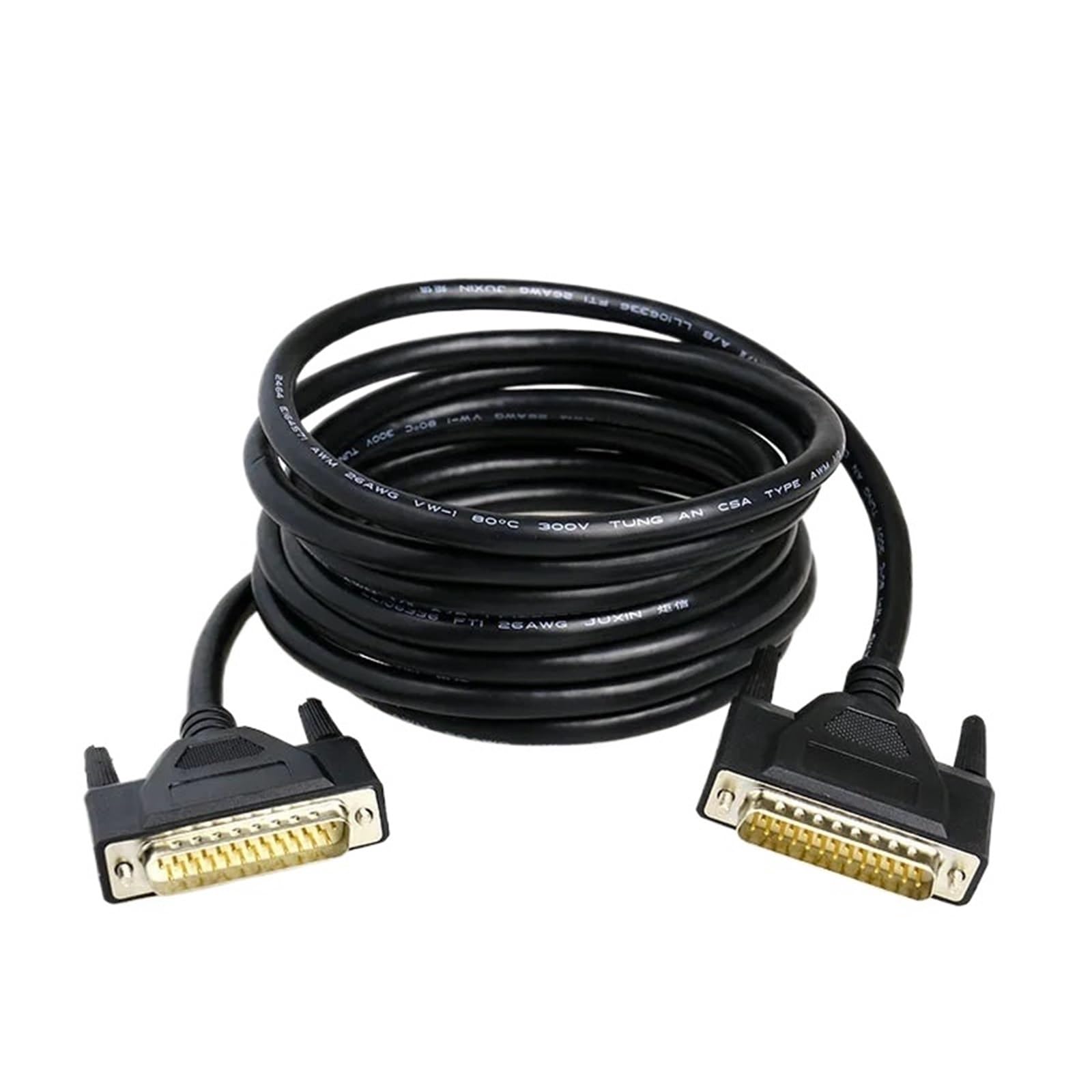 Cable de Impresora DB25 Cable Paralelo DB25 a DB25 Macho a Hembra Cable de extensión DB 25P Macho a Macho Doble blindaje Cobre Puro(1.5m,Gold)