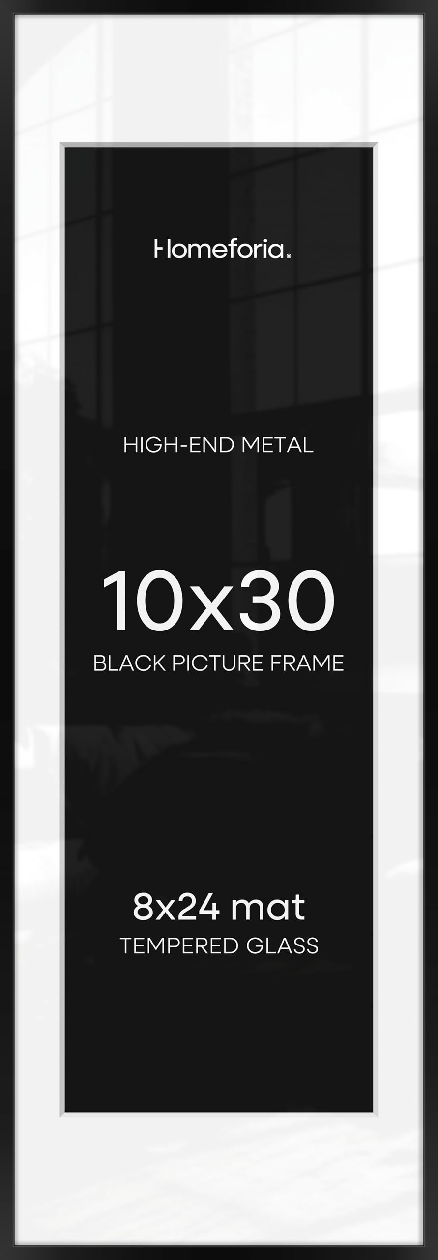 Homeforia 10x30 Black Aluminum Poster Frame