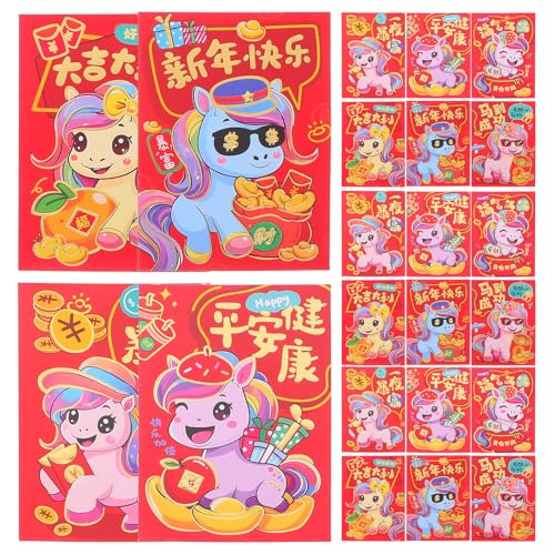 Enveloppes Rouges Chinoises Nouvel An Lunaire Mipcase et Fêtes Traditionnelles du Cheval