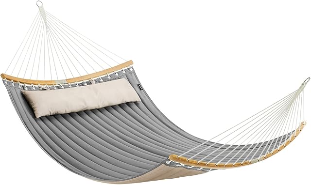SONGMICS SONGMICS Hängematte für 2 Personen, gepolstert, Outdoor Hängematte mit trennbaren Bambusstangen, Camping-Hängematte mit Kissen, 20 — Hängematten