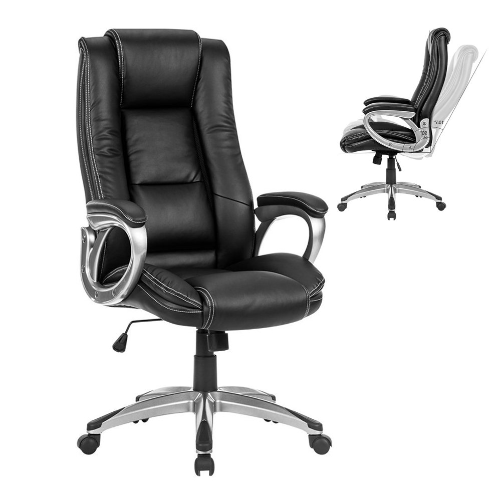 Buy LANGRIA HighBack Executive Office Chair Black Faux Leather