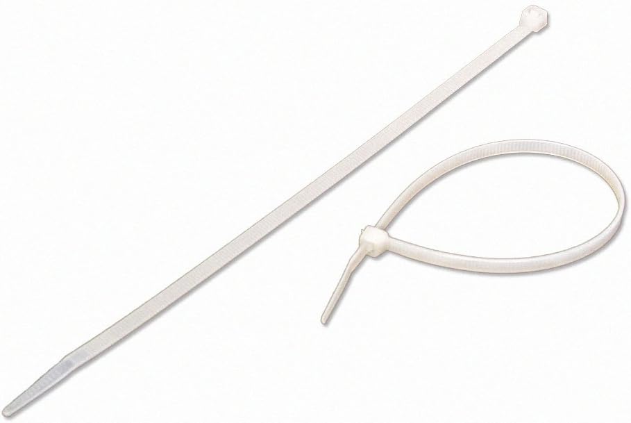 NavePoint 10 Inch Nylon Cable Wire Zip Tie 50 lbs - Natural White 400 Pack Lot Pcs Qty