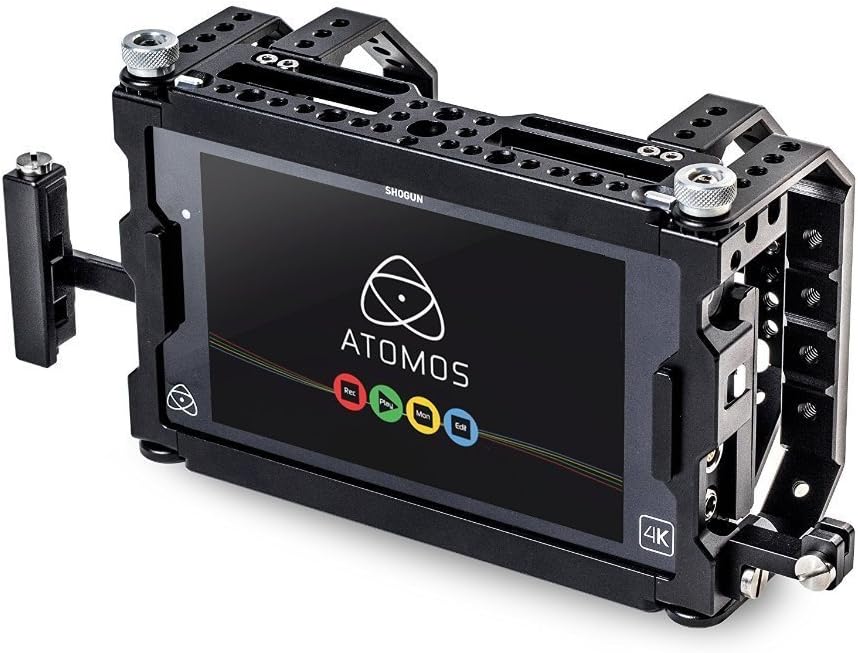 Motionnine Cube Cage for Atomos Shogun with Side Bar Handle, Back Bar, Rear Support Bar & Cable Clamp