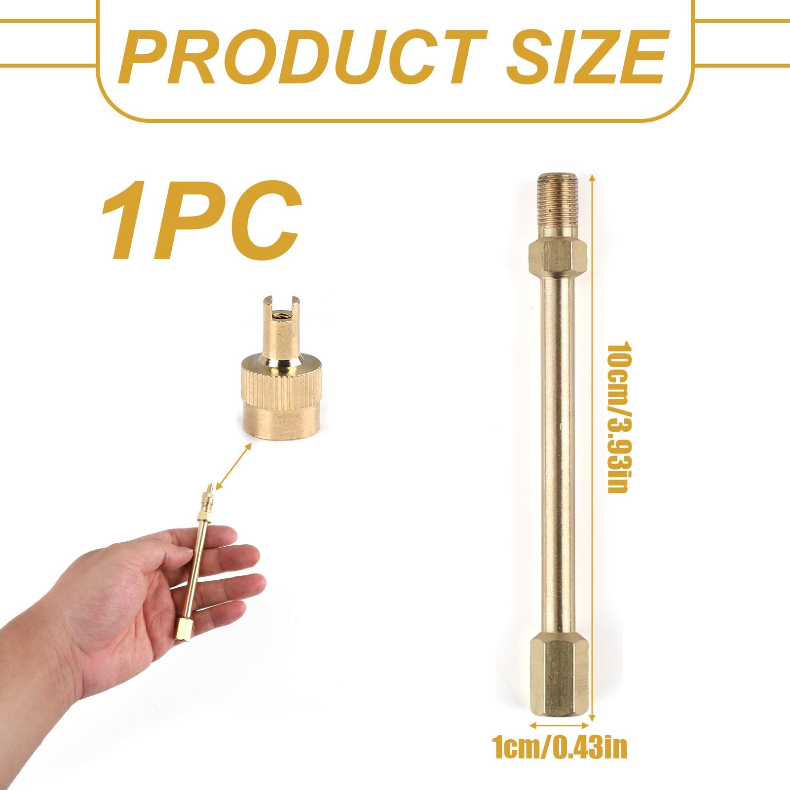 Prolunga Valvole Pneumatici In Ottone - Set 4 Pezzi Da 10cm | Per Moto, Bici, Auto E Scooter | Adattatore Universale - Foto 12