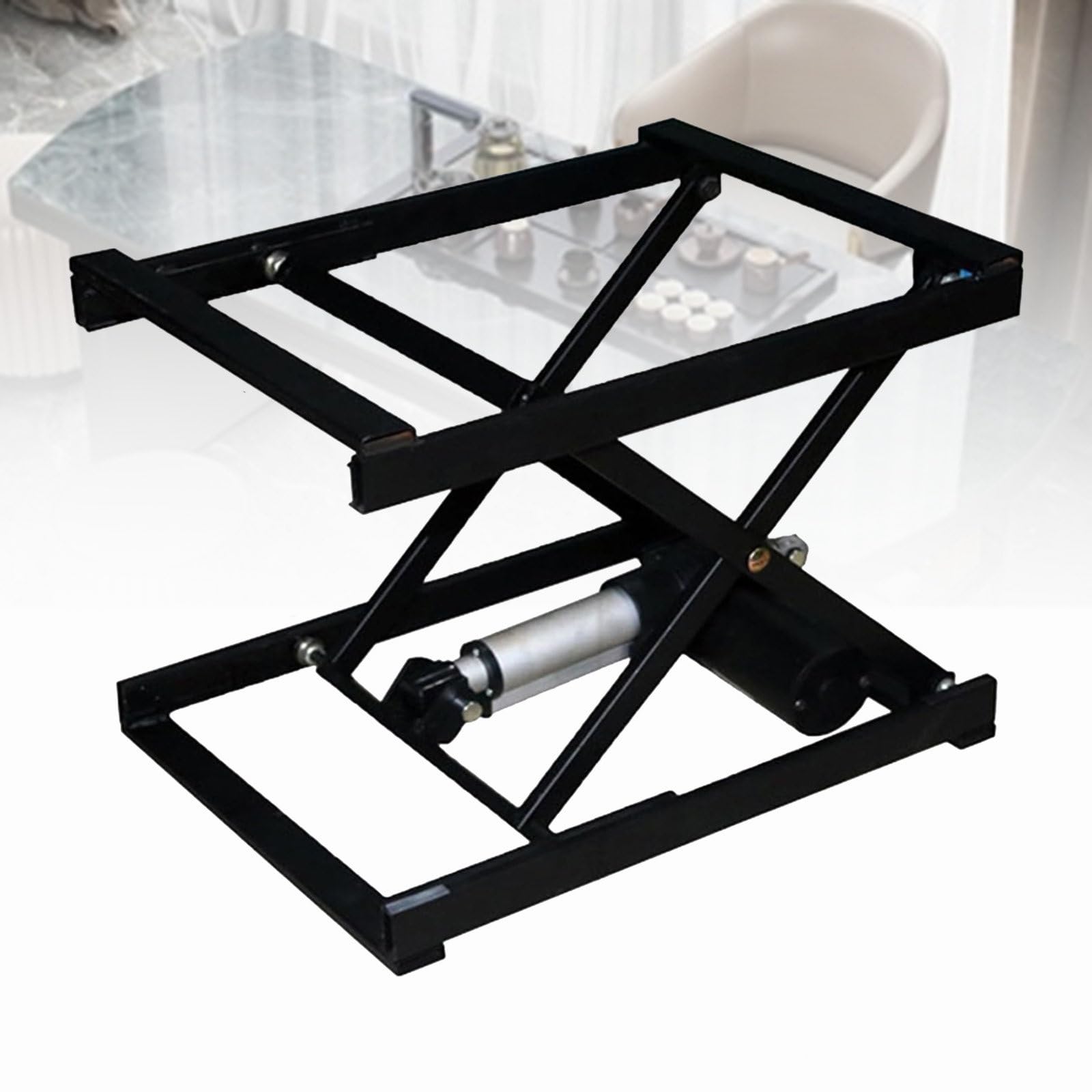 Elevador De Tijera Para Coche, Elevador De Escritorio De Pie Sobre La Mesa, Mesa De Altura Regulable Para Ordenador PortáTil Y EstacióN De Trabajo De Un Solo Monitor Para Uso,cable