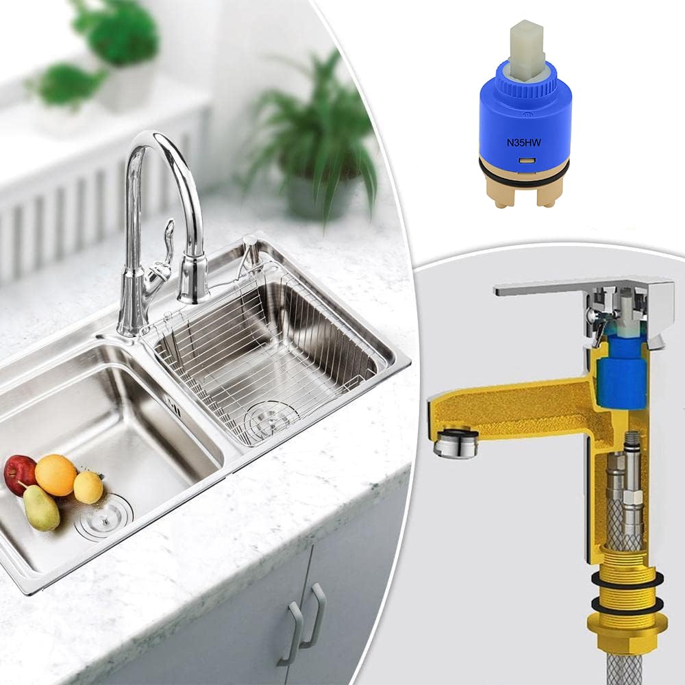 35mm Tap Cartridge Certification Ceramic Faucet Replacement Cartridge Mix Tap Inner Cartridge for Single Lever Tap, Monobloc Bathroom or Kitchen Mixer Taps - Image 4