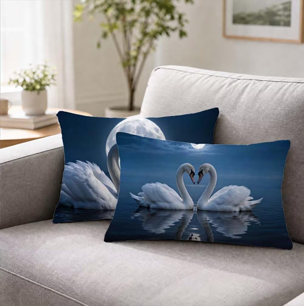 Niebieskie aksamitne poszewki na poduszki zestaw 2 szt. Rozmiar 40 x 70 cm