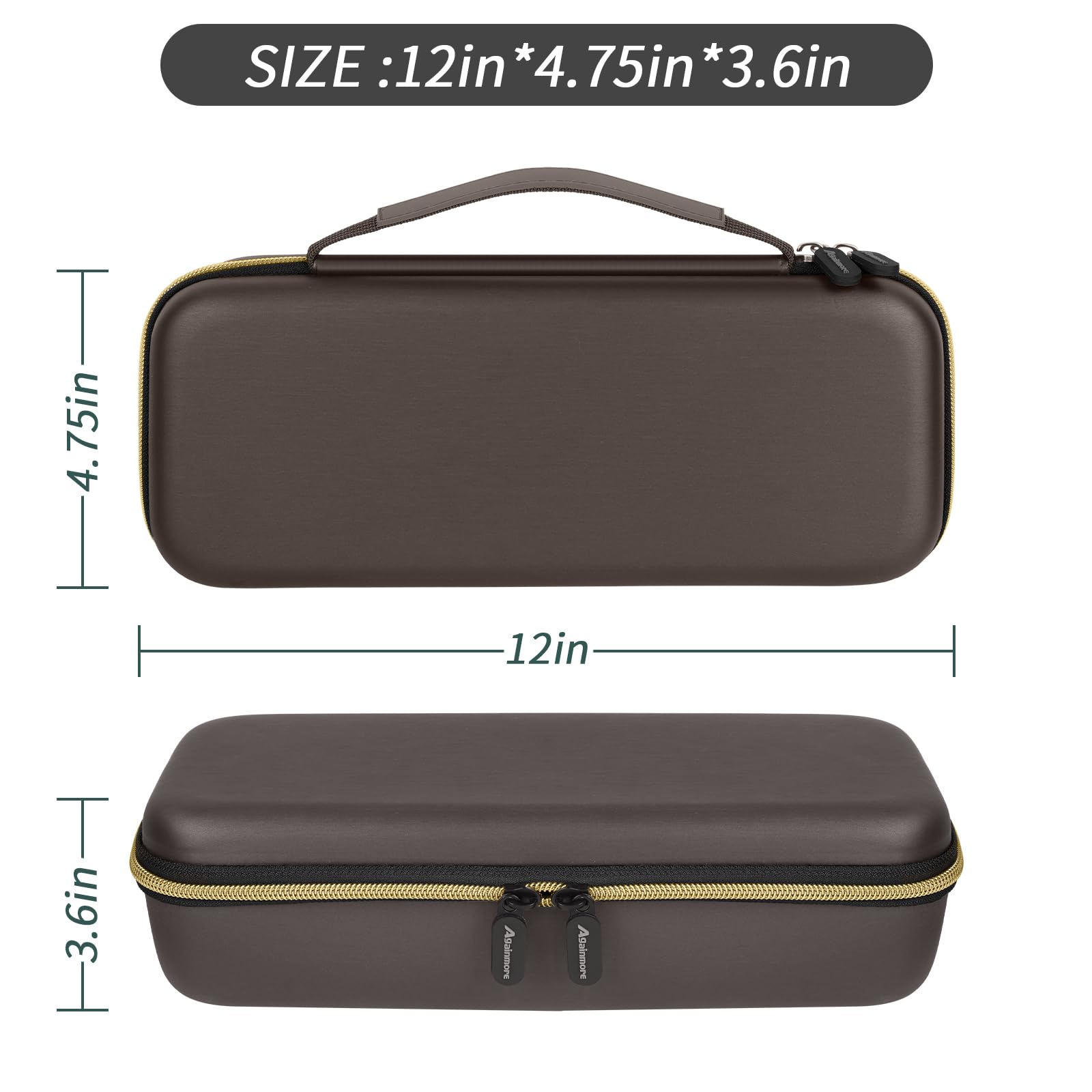 Custodia per vaporiera compatibile con Jack & Rose 100-220 V portatile da viaggio per vestiti, vaporiera portatile e ferro da stiro, borsa organizer con tasca in rete per accessori, solo