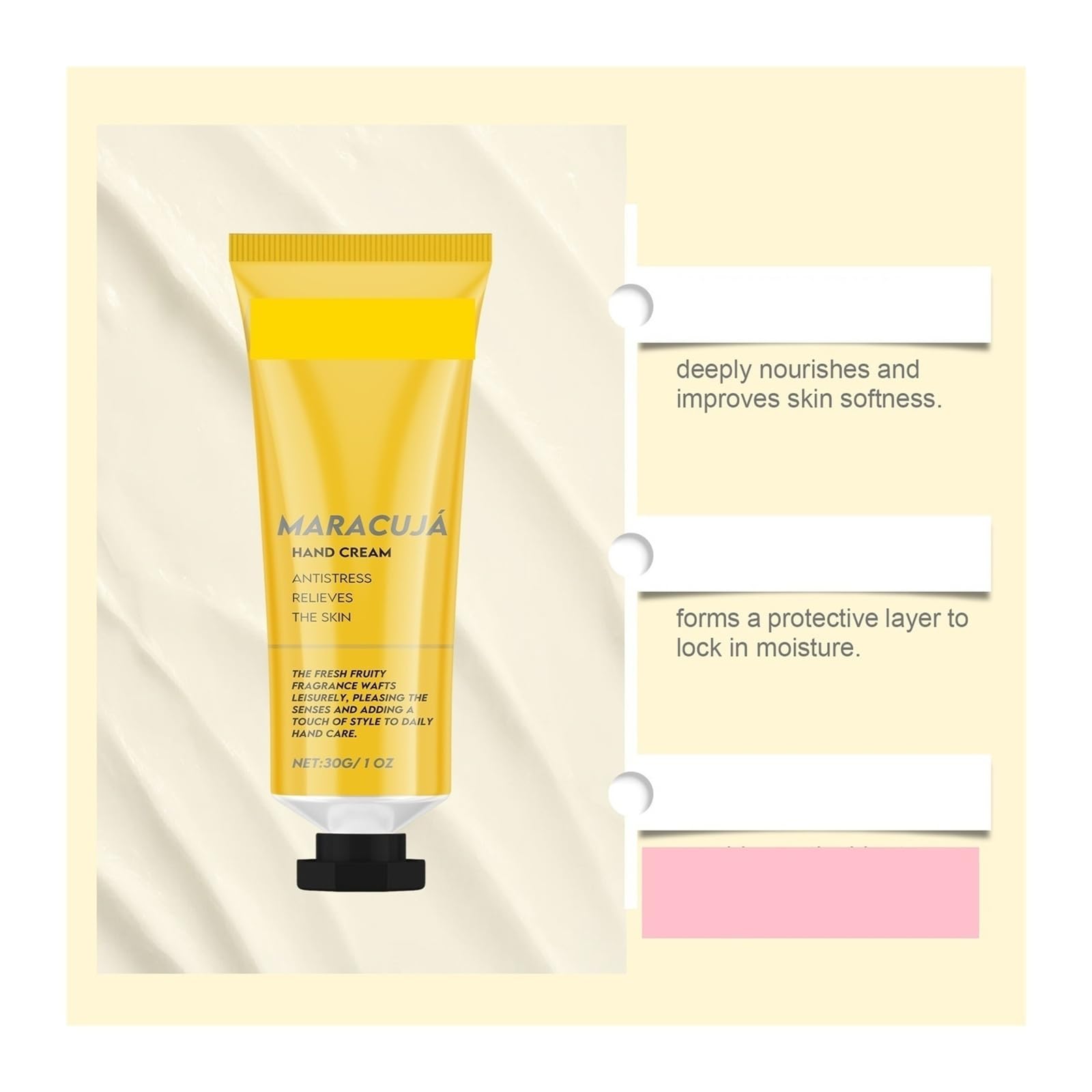 Crema Mani Leggera Alla Frutta 30g | Idratare e alleviare ruvidità e secchezza(2pcs)